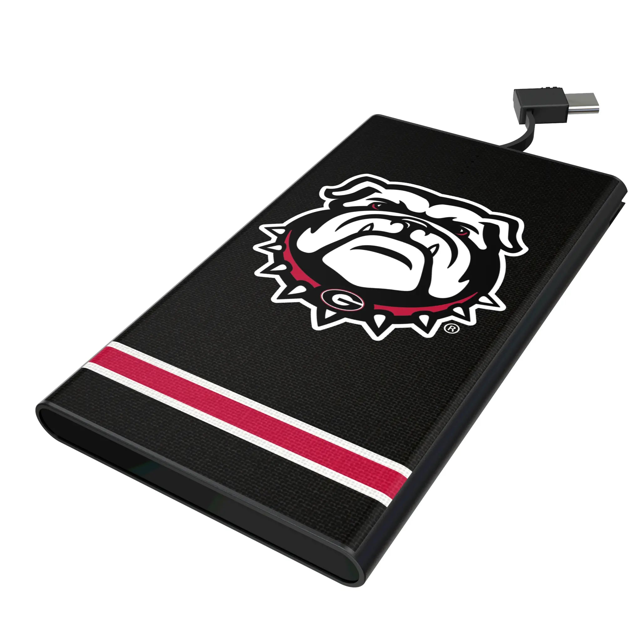 University of Georgia Bulldogs Uga Stripe 5000mAh Flat Power Bank