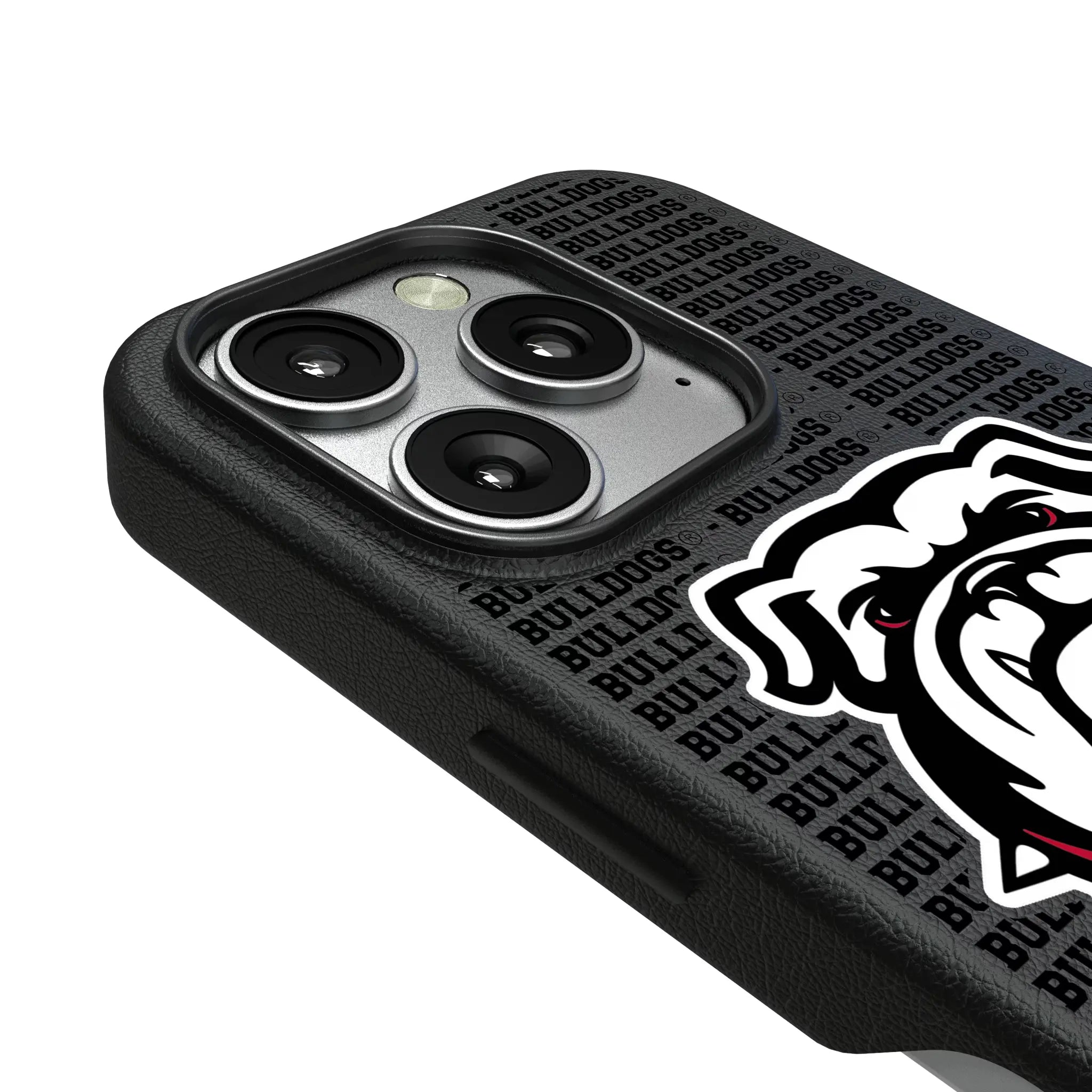 University of Georgia Bulldogs Uga Text Backdrop iPhone MagSafe Compatible Phone Case for Apple iPhone - Detail