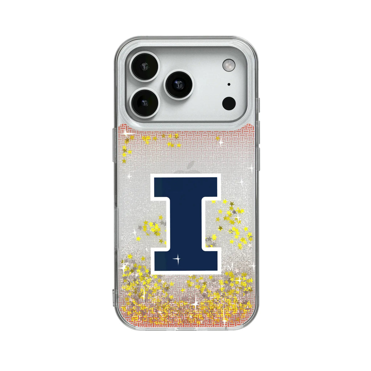 University of Illinois Fighting Illini Linen Glitter Phone Case for Apple iPhone