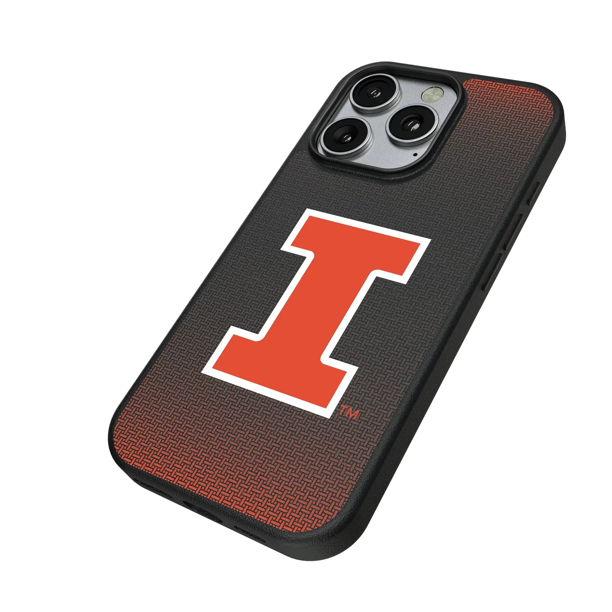 University of Illinois Fighting Illini Linen iPhone MagSafe Compatible Phone Case for Apple iPhone - Isometric View