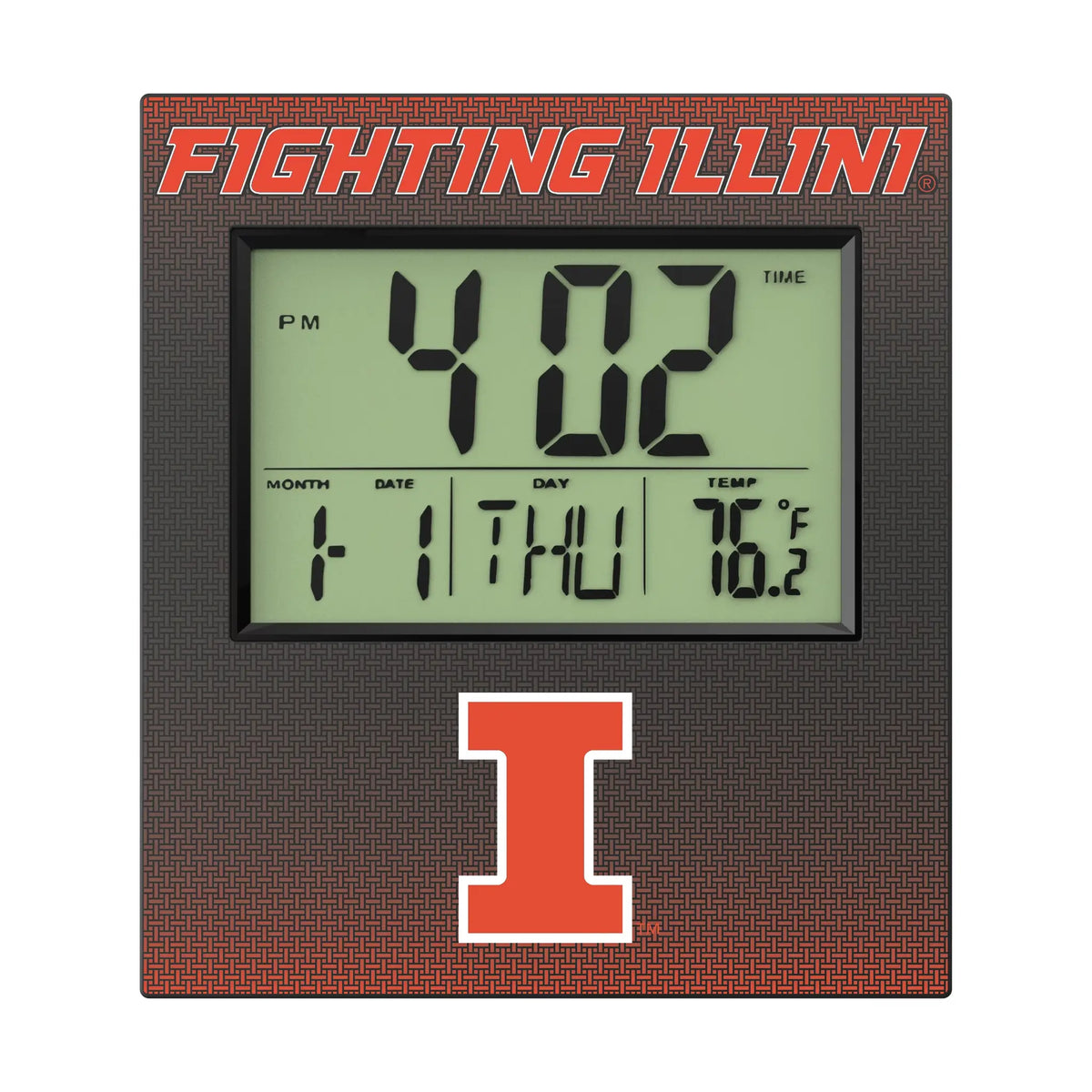 University of Illinois Fighting Illini Linen Wall Clock
