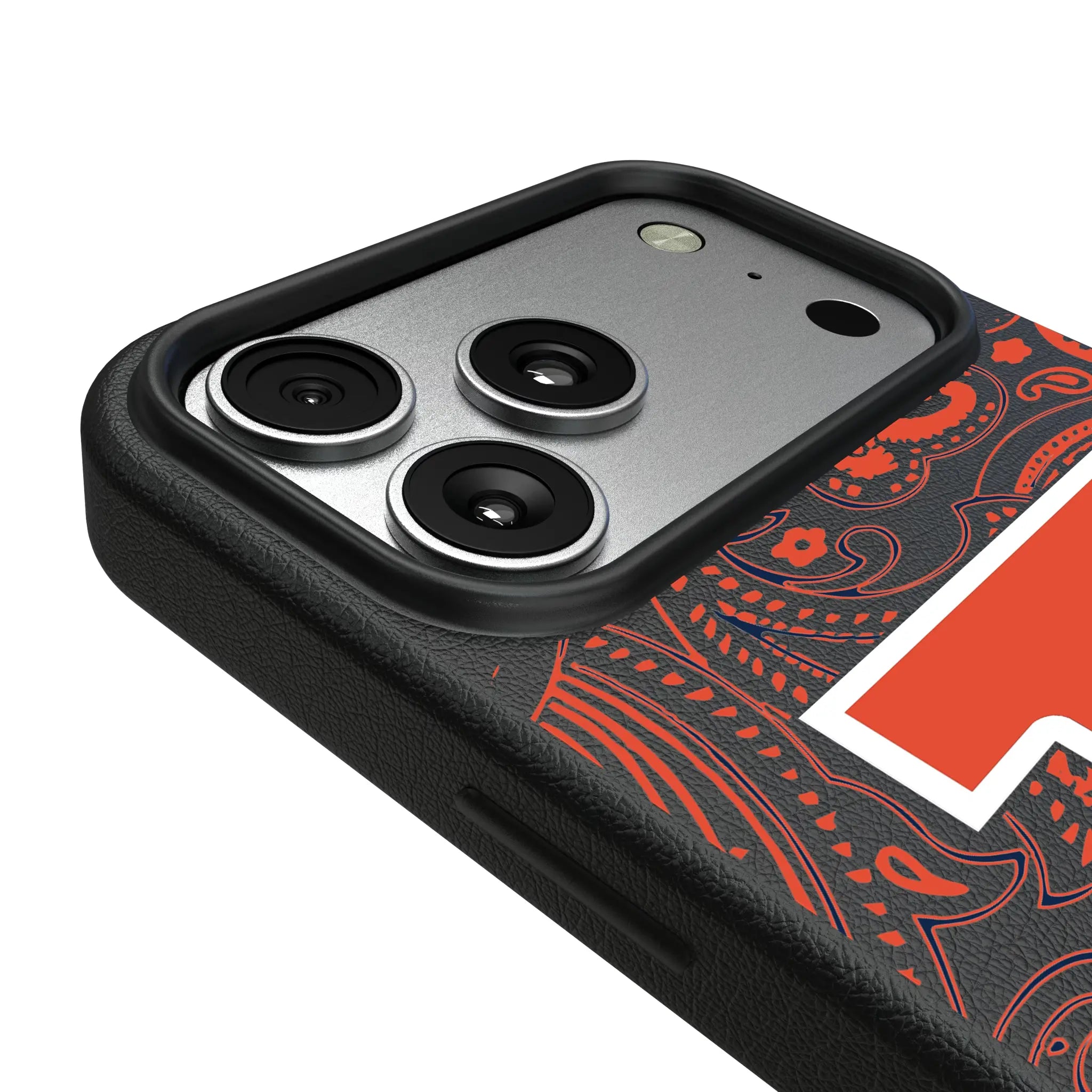 University of Illinois Fighting Illini Paisley iPhone MagSafe Compatible Phone Case for Apple iPhone - Detail#Device_iPhone 17 Pro Max