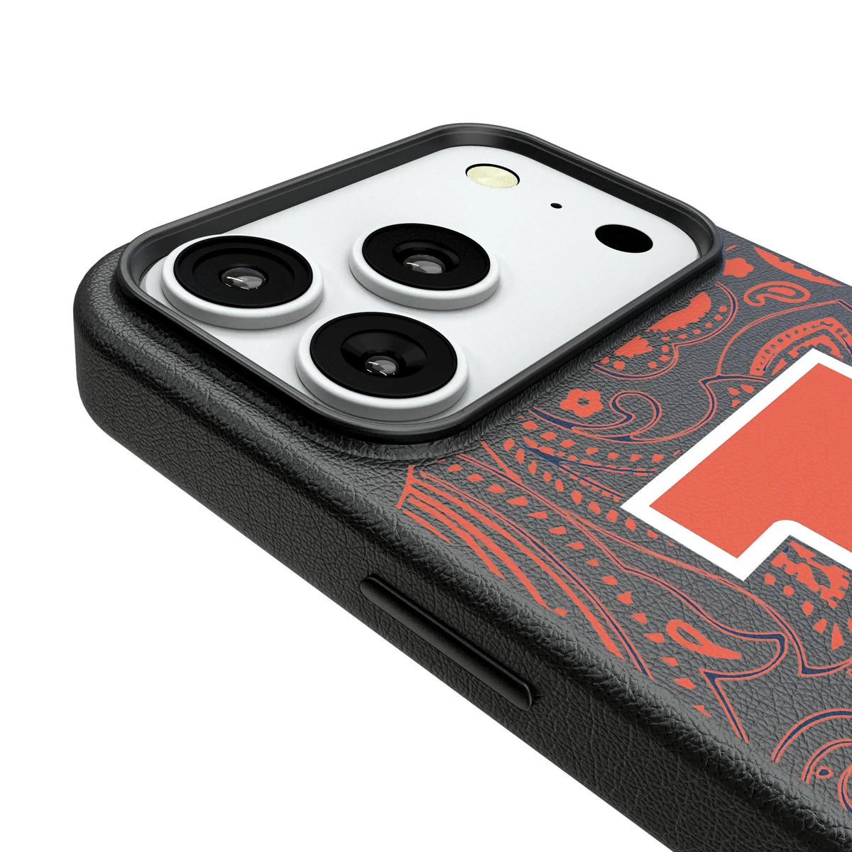 University of Illinois Fighting Illini Paisley iPhone MagSafe Compatible Phone Case for Apple iPhone - Detail#Device_iPhone 18 Pro