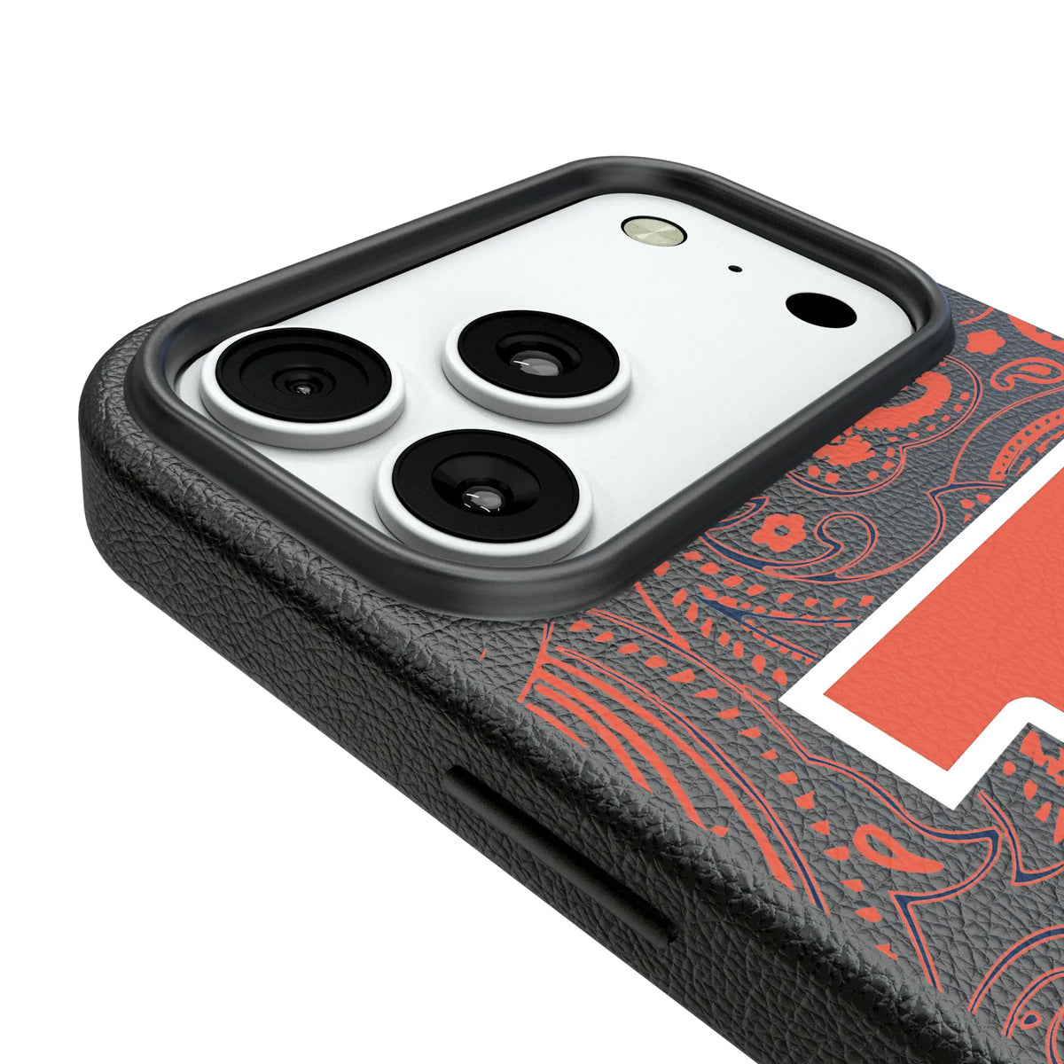 University of Illinois Fighting Illini Paisley iPhone MagSafe Compatible Phone Case for Apple iPhone - Detail#Device_iPhone 18 Pro Max