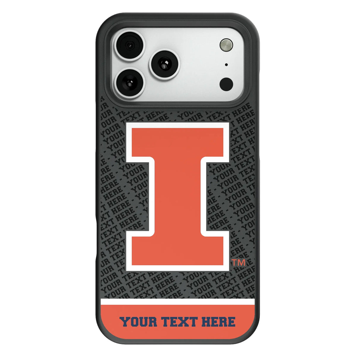 University of Illinois Fighting Illini Personalized EndZone Plus Bump Phone Case for Apple iPhone