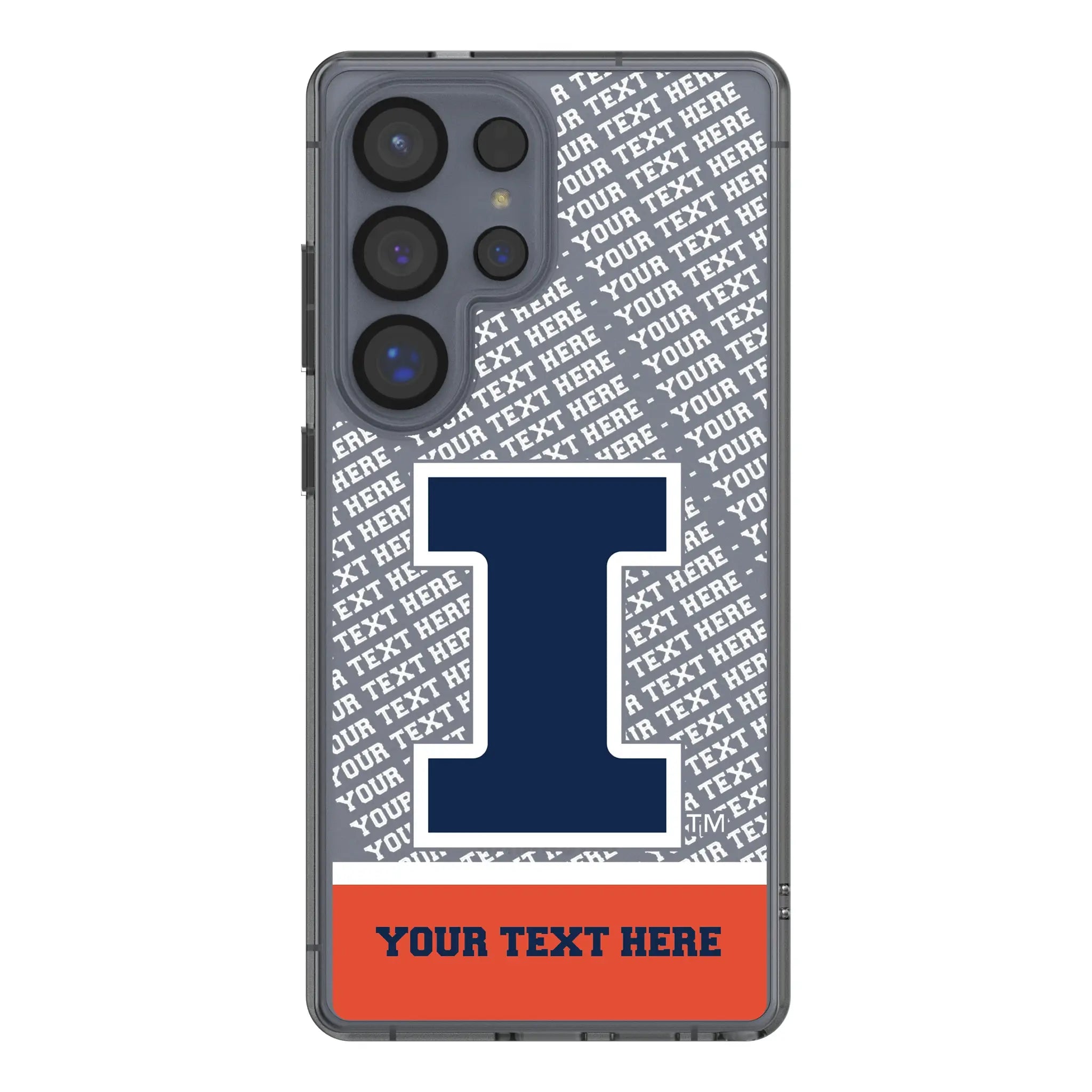 University of Illinois Fighting Illini Personalized EndZone Plus Galaxy Clear Phone Case for Samsung Galaxy#Device_Galaxy S25 Ultra