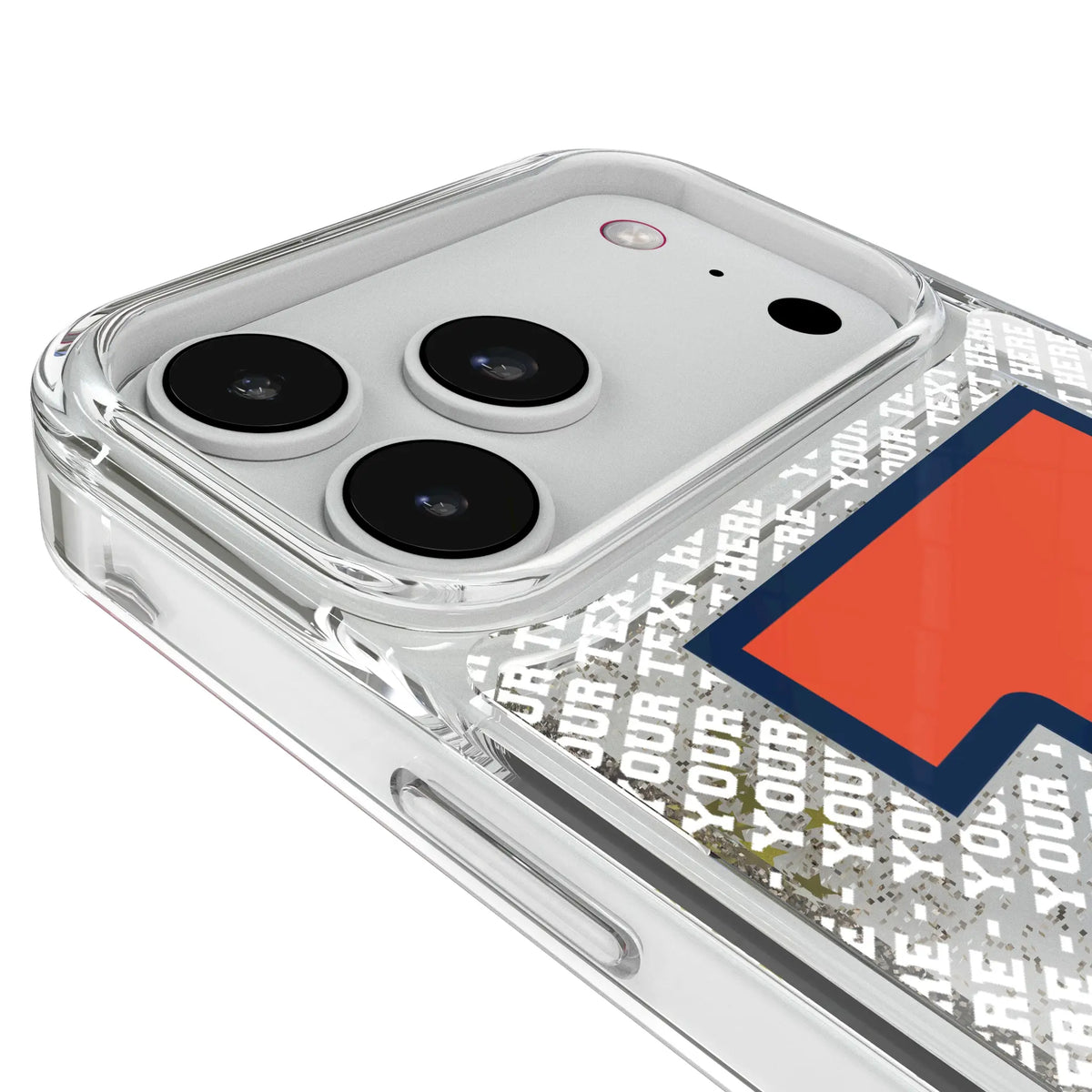 University of Illinois Fighting Illini Personalized EndZone Plus iPhone Glitter Phone Case for Apple iPhone - Detail#Device_iPhone 18 Pro Max