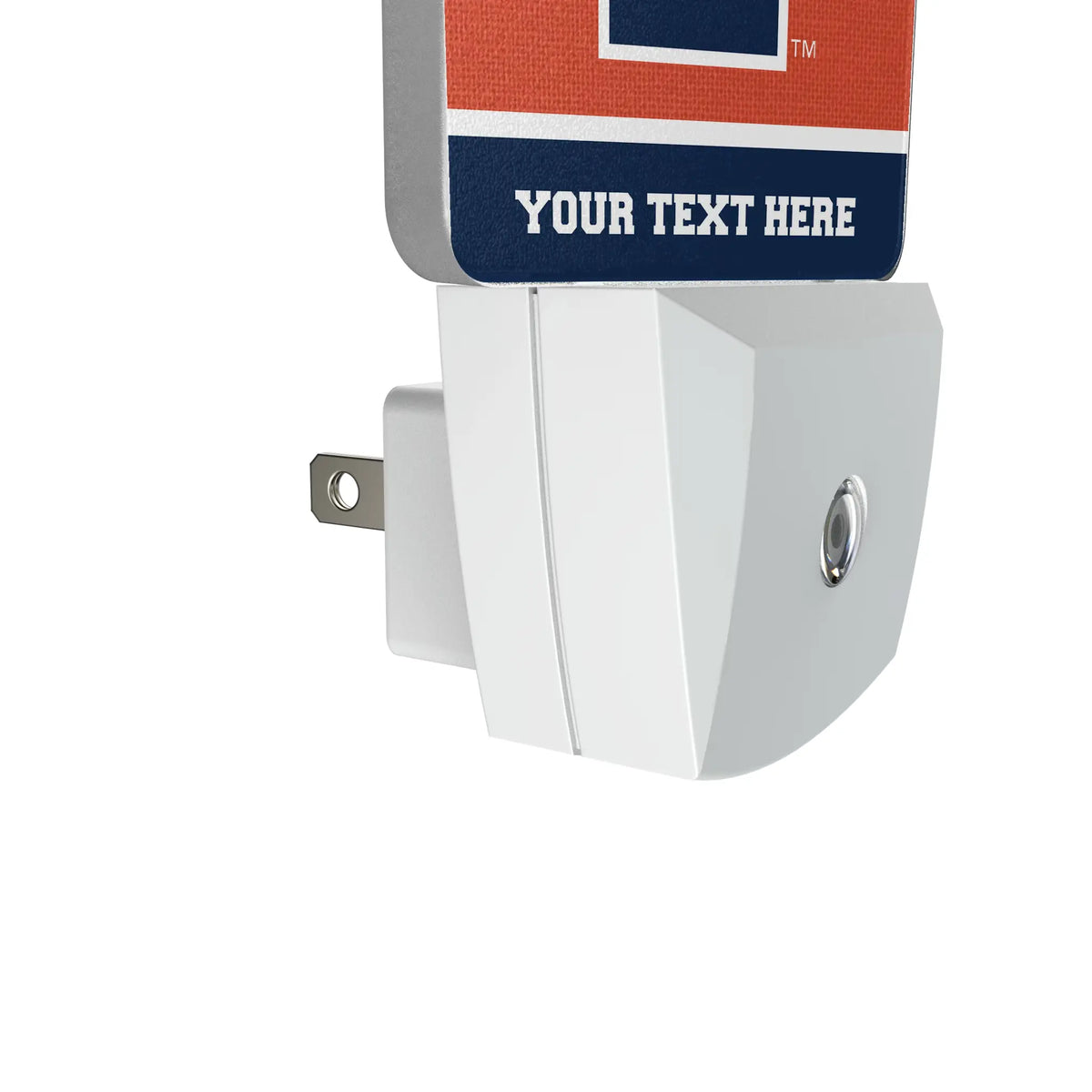 University of Illinois Fighting Illini Personalized Endzone Solid Night Light 2-Pack - Detail