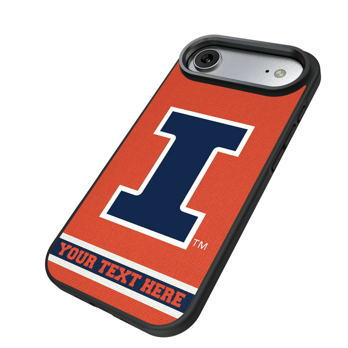 University of Illinois Fighting Illini Personalized Stripe iPhone Bump Phone Case for Apple iPhone - Isometric View#Device_iPhone Air