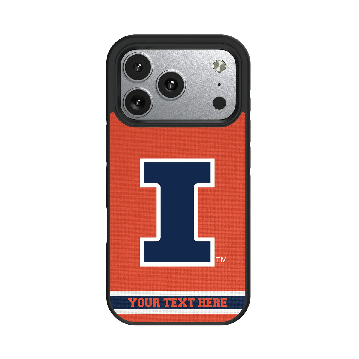 University of Illinois Fighting Illini Personalized Stripe iPhone Bump Phone Case for Apple iPhone#Device_iPhone 17 Pro