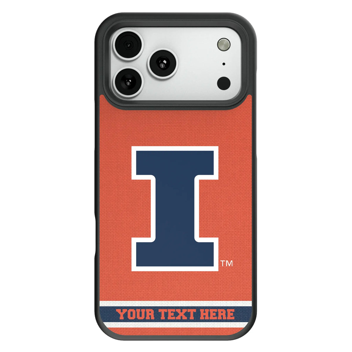 University of Illinois Fighting Illini Personalized Stripe Bump Phone Case for Apple iPhone