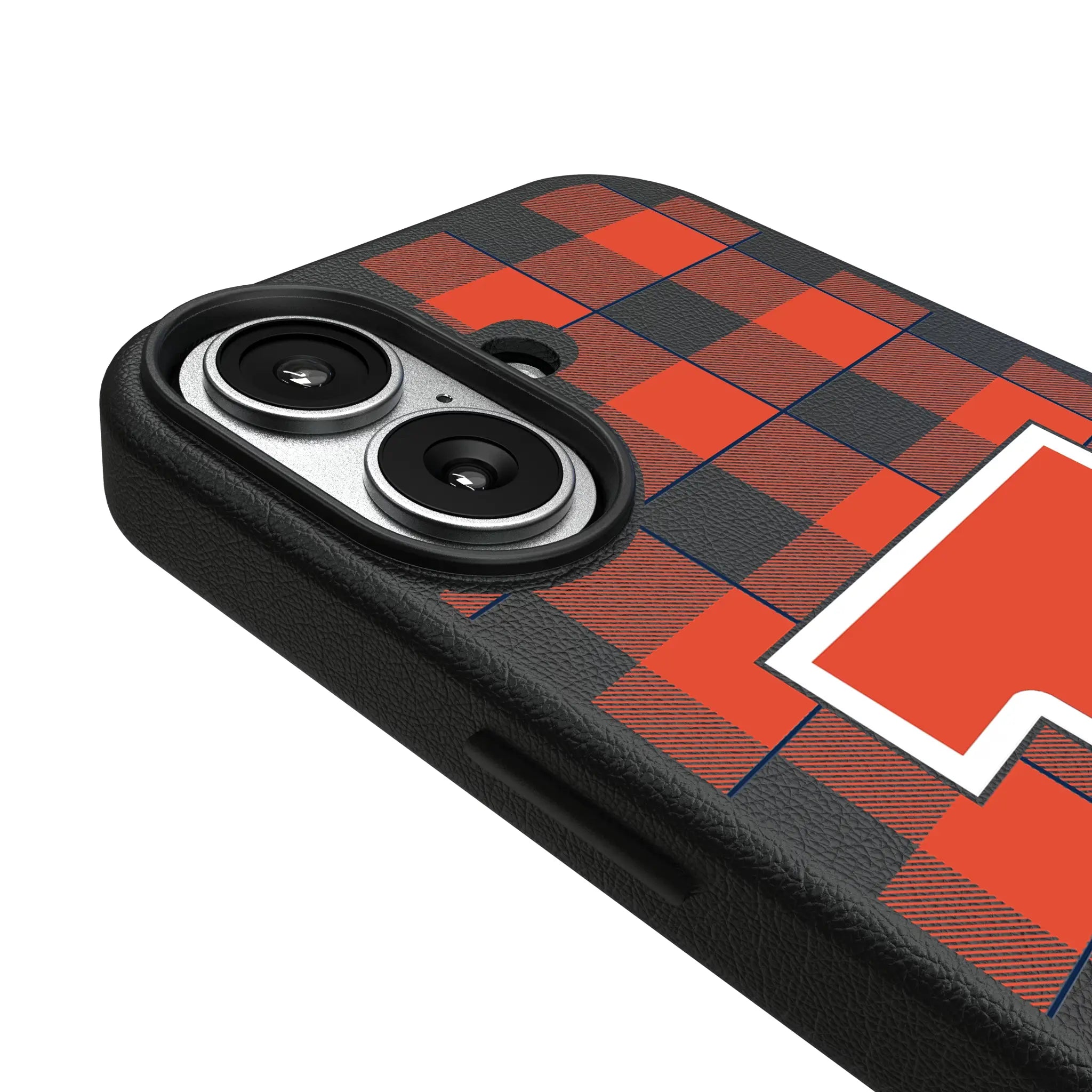 University of Illinois Fighting Illini Plaid iPhone MagSafe Compatible Phone Case for Apple iPhone - Detail#Device_iPhone 17