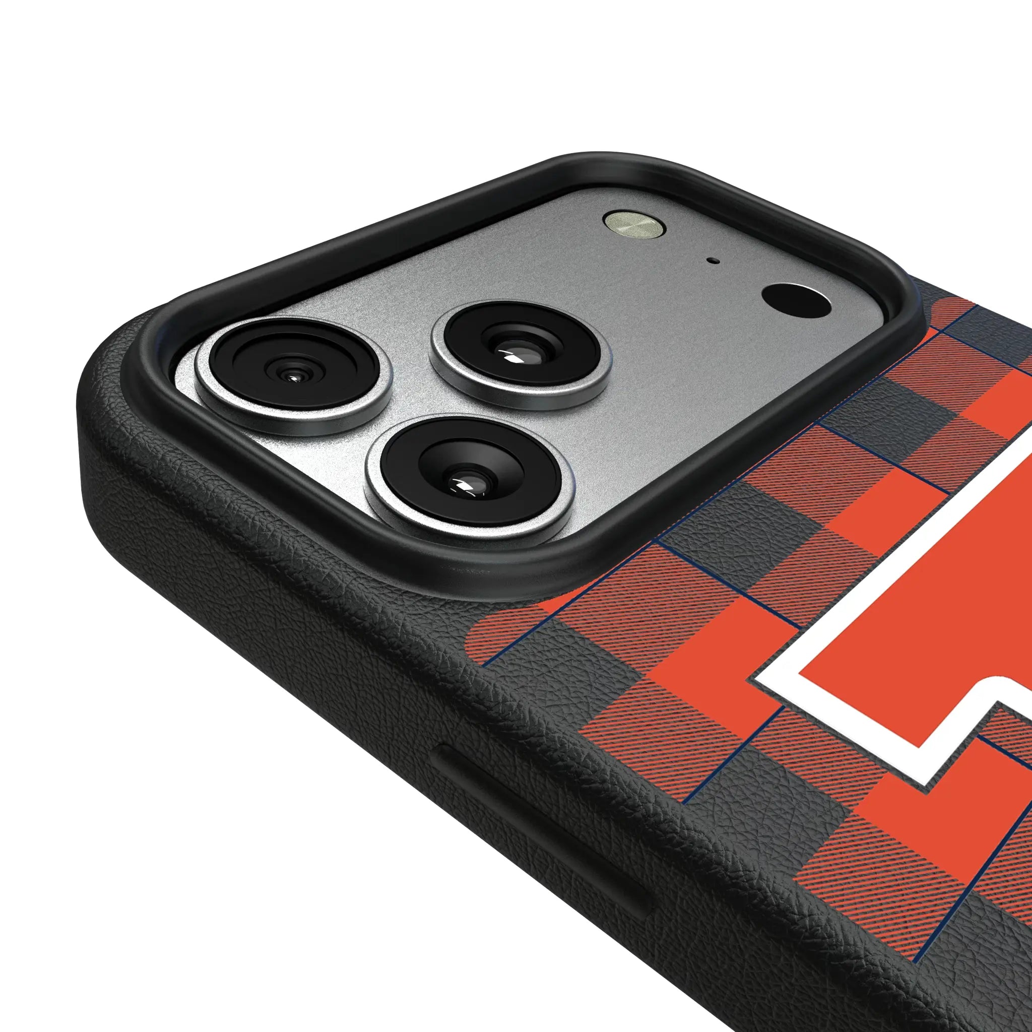 University of Illinois Fighting Illini Plaid iPhone MagSafe Compatible Phone Case for Apple iPhone - Detail#Device_iPhone 17 Pro Max
