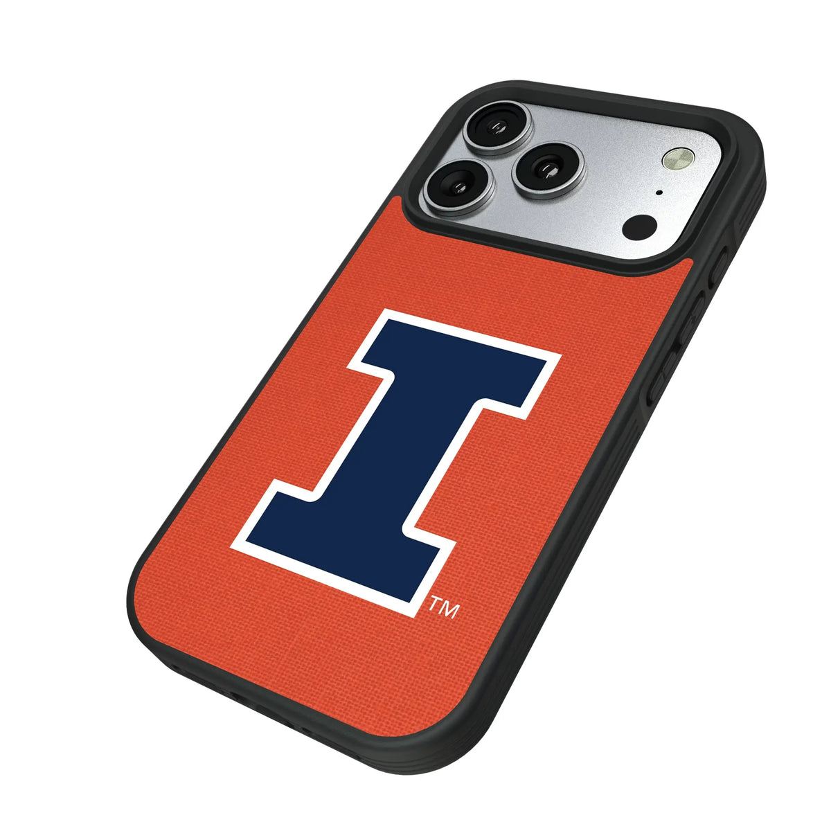University of Illinois Fighting Illini Solid iPhone Bump Phone Case for Apple iPhone - Isometric View#Device_iPhone 17 Pro