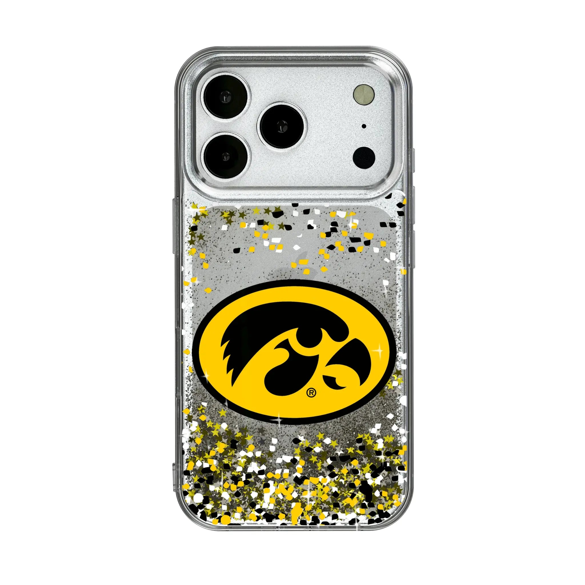 University of Iowa Hawkeyes Confetti iPhone Glitter Phone Case for Apple iPhone