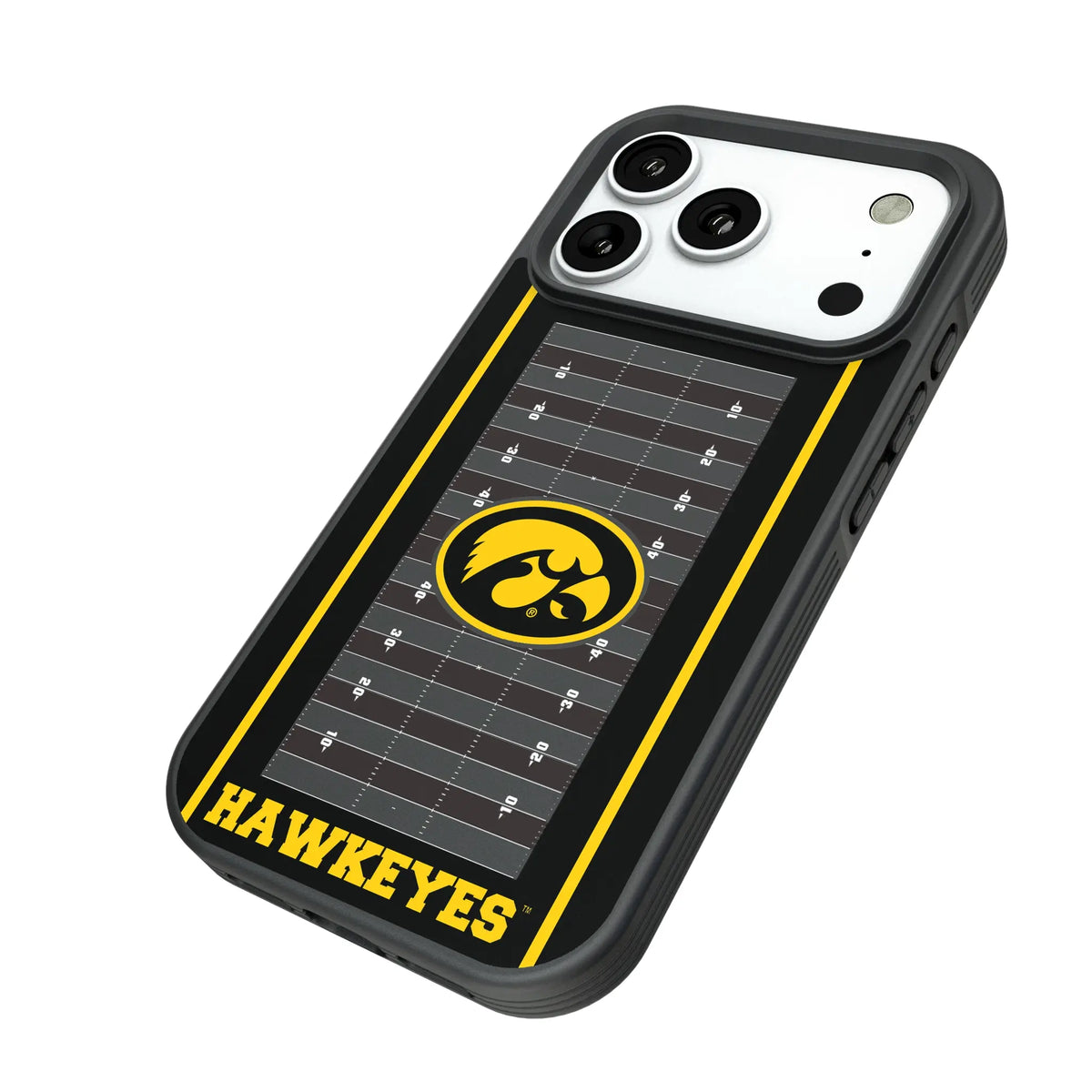 University of Iowa Hawkeyes Field iPhone Bump Phone Case for Apple iPhone - Isometric View#Device_iPhone 18 Pro