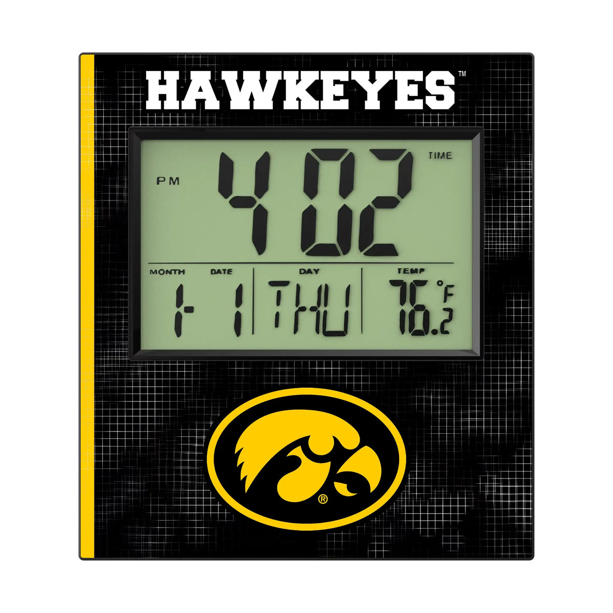 University of Iowa Hawkeyes Hatch Wall Clock