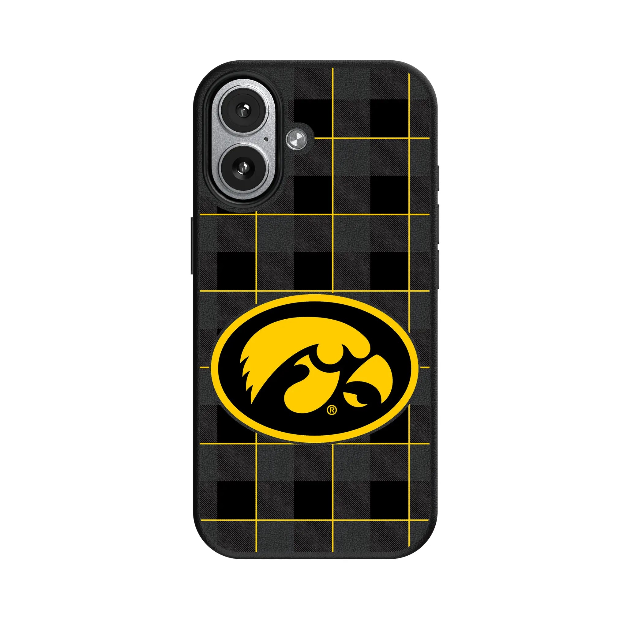 University of Iowa Hawkeyes Plaid iPhone MagSafe Compatible Phone Case for Apple iPhone#Device_iPhone 17