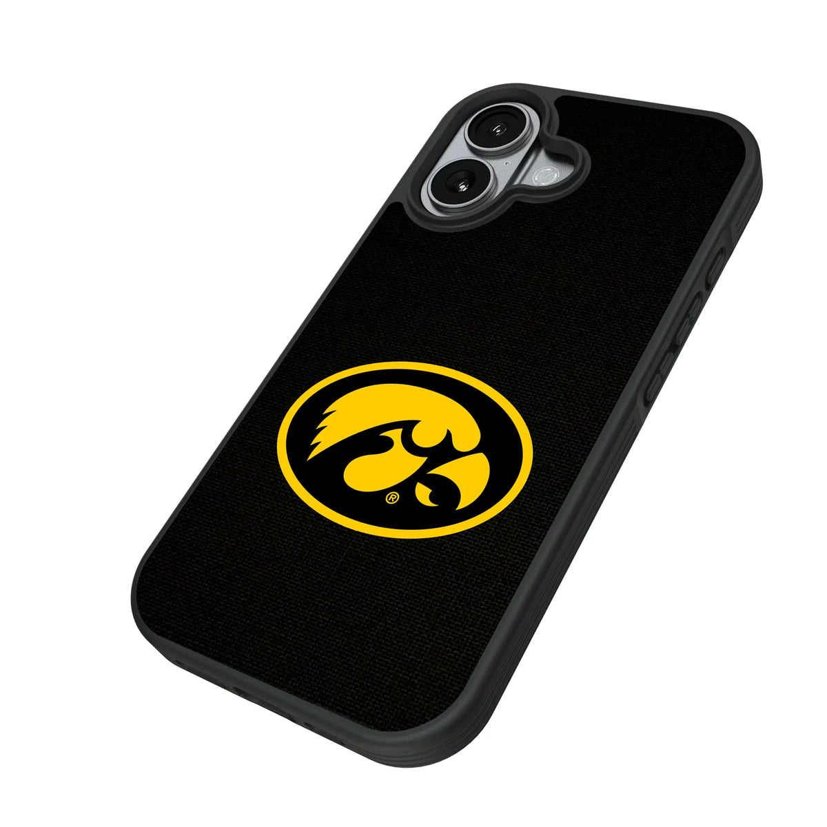 University of Iowa Hawkeyes Solid iPhone Bump Phone Case for Apple iPhone - Isometric View#Device_iPhone 17