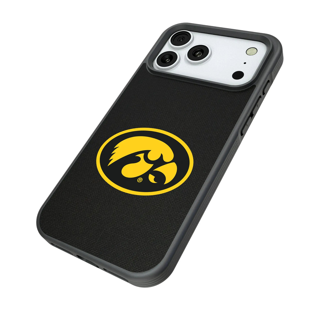 University of Iowa Hawkeyes Solid iPhone Bump Phone Case for Apple iPhone - Isometric View#Device_iPhone 18 Pro Max