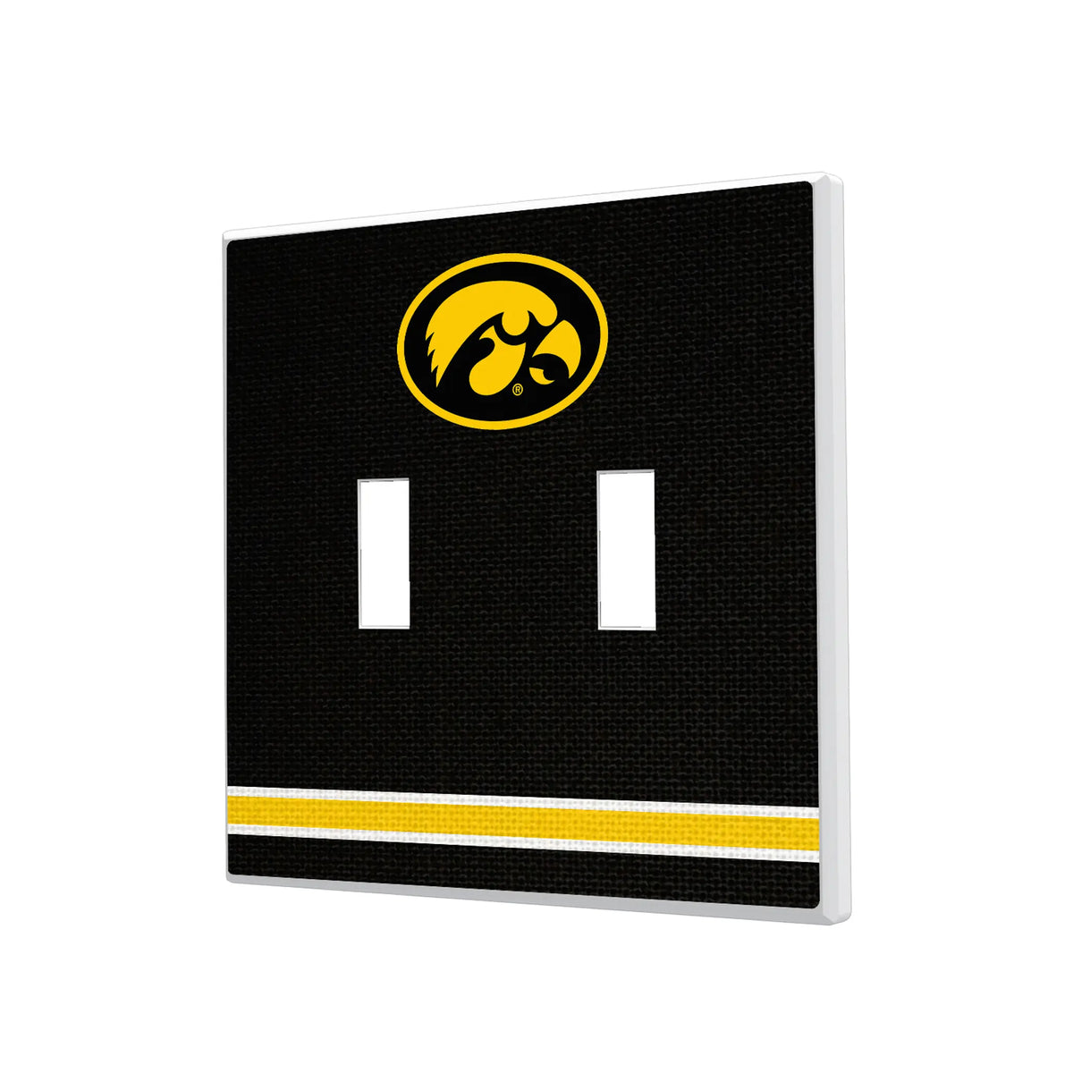 University of Iowa Hawkeyes Stripe Hidden-Screw Light Switch Plate#Style_Double Toggle