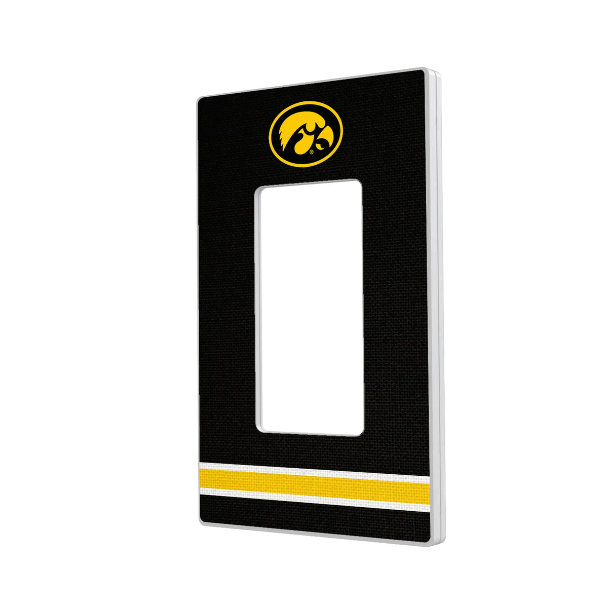 University of Iowa Hawkeyes Stripe Hidden-Screw Light Switch Plate#Style_Single Rocker