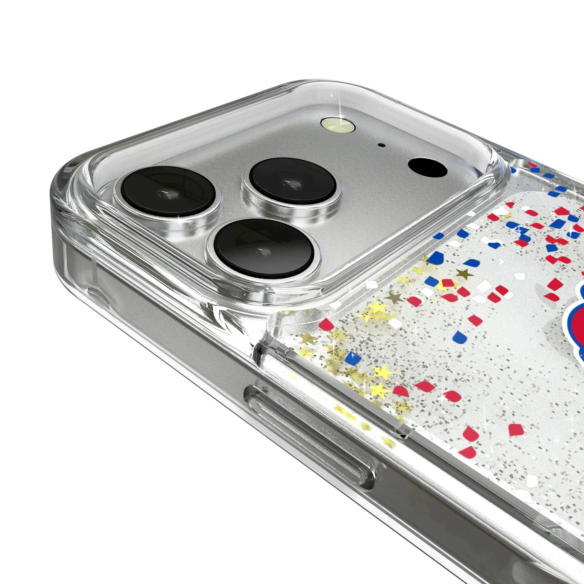 University of Kansas Jayhawks Confetti iPhone Glitter Phone Case for Apple iPhone - Detail