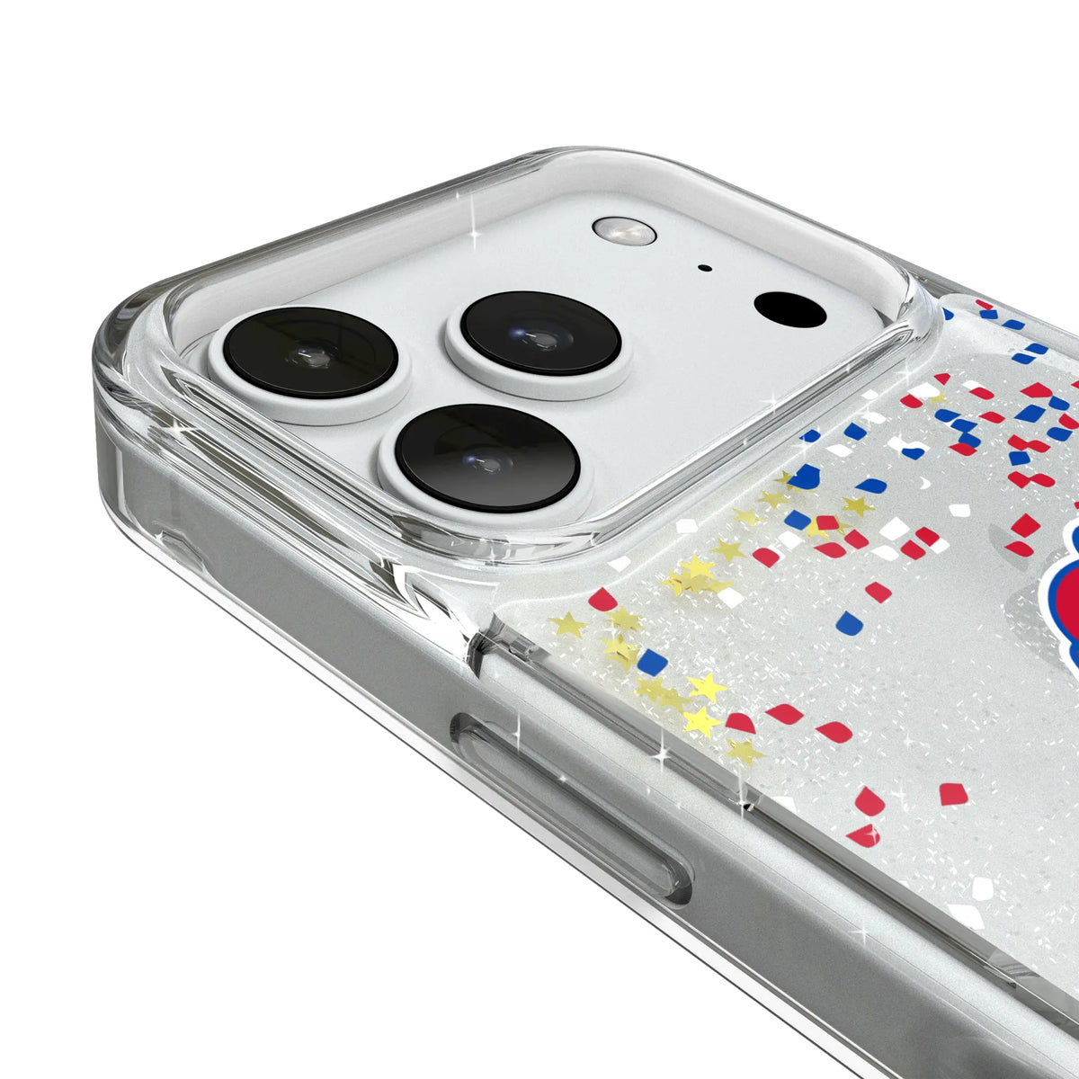 University of Kansas Jayhawks Confetti iPhone Glitter Phone Case for Apple iPhone - Detail#Device_iPhone 18 Pro