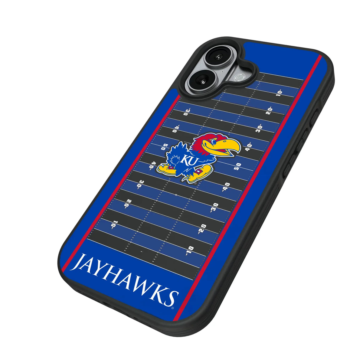 University of Kansas Jayhawks Field iPhone Bump Phone Case for Apple iPhone - Isometric View#Device_iPhone 17