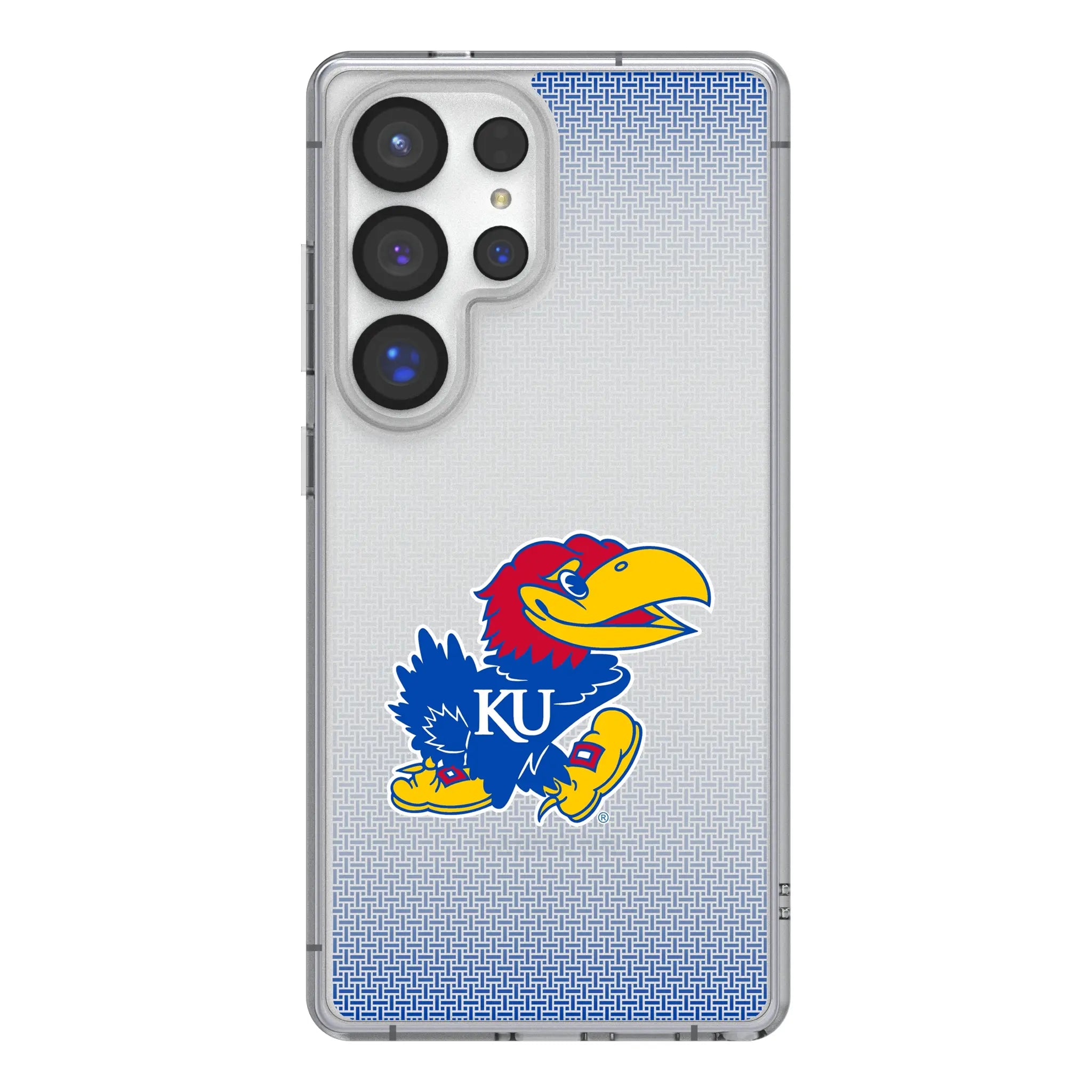 University of Kansas Jayhawks Linen Galaxy Clear Phone Case for Samsung Galaxy#Device_Galaxy S25 Ultra
