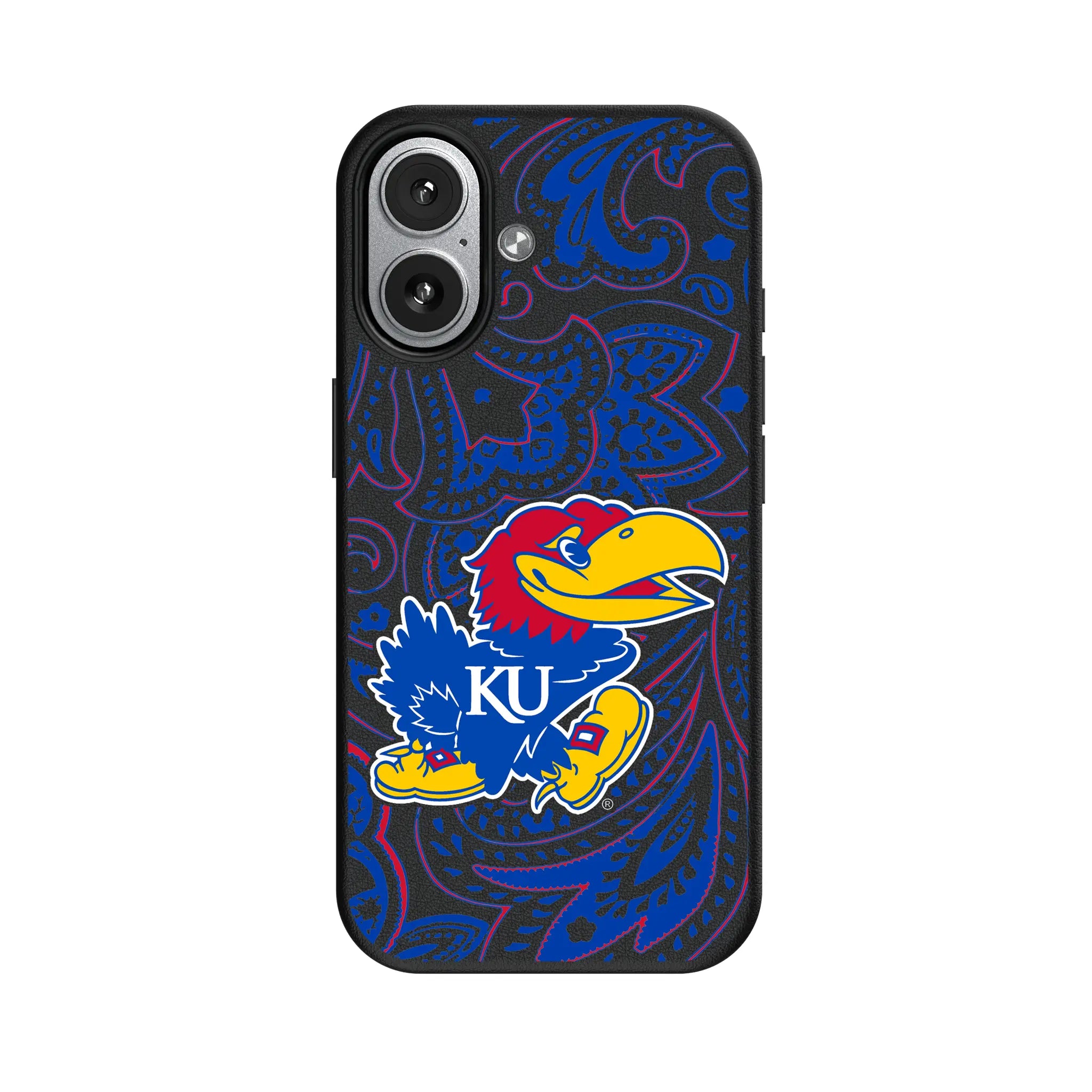 University of Kansas Jayhawks Paisley iPhone MagSafe Compatible Phone Case for Apple iPhone#Device_iPhone 17