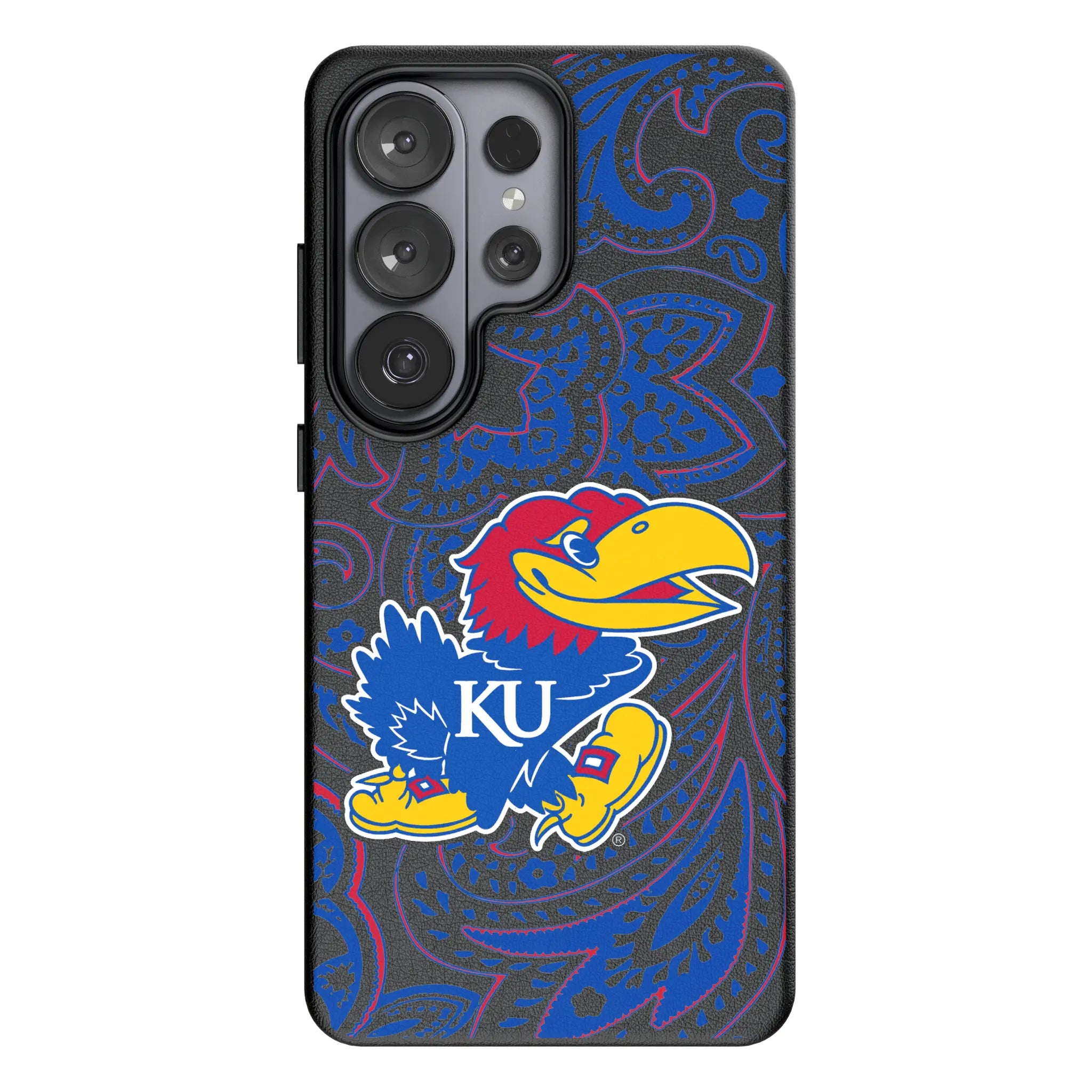 University of Kansas Jayhawks Paisley Galaxy MagSafe Compatible Phone Case for Samsung Galaxy#Device_Galaxy S26 Ultra