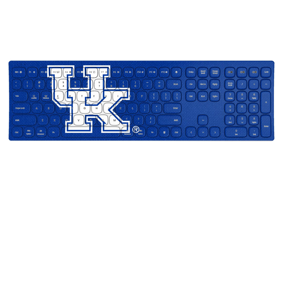 University of Kentucky Wildcats Solid KKB605 Curved Wireless Keyboard