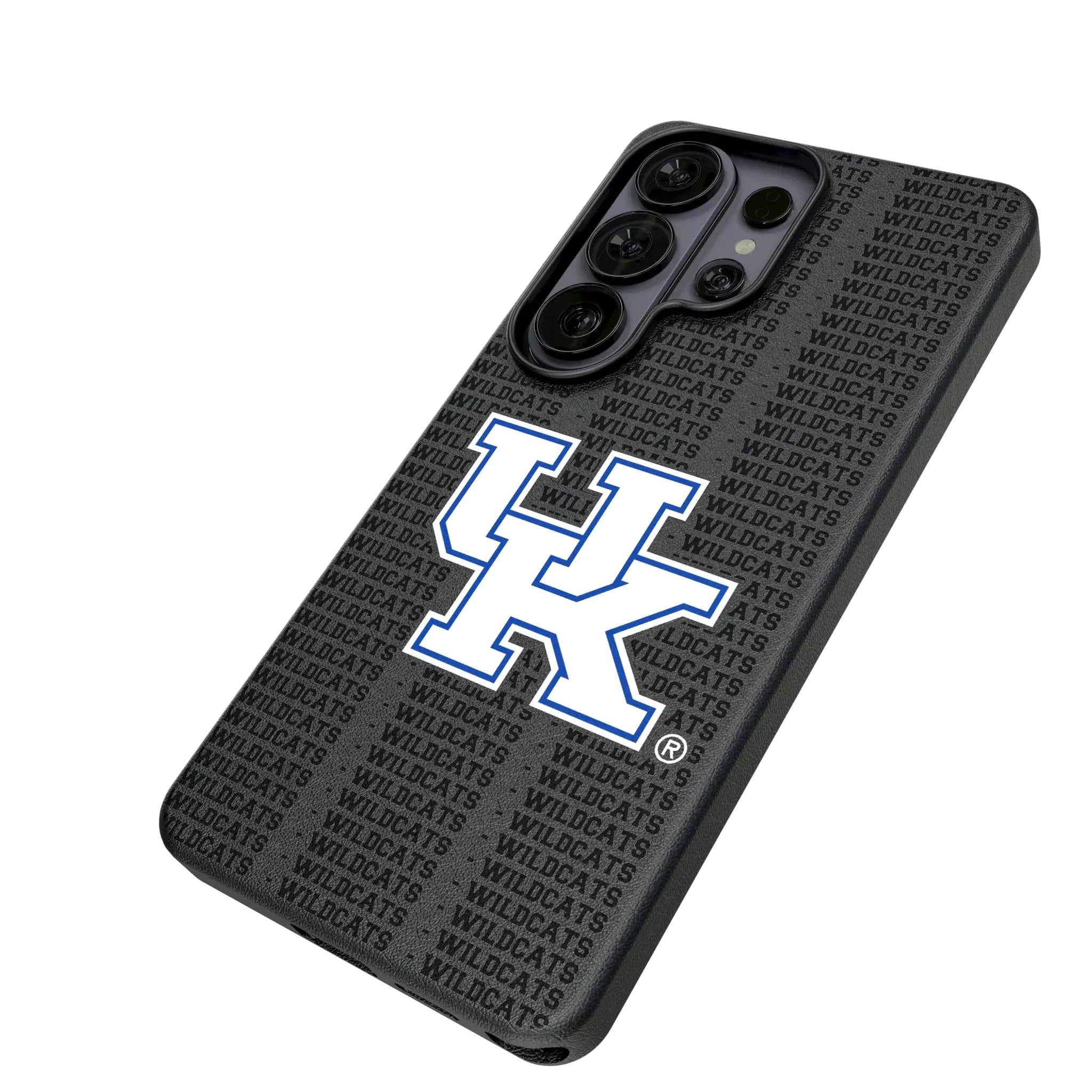 University of Kentucky Wildcats Text Backdrop Galaxy MagSafe Compatible Phone Case for Samsung Galaxy - Isometric View#Device_Galaxy S26 Ultra