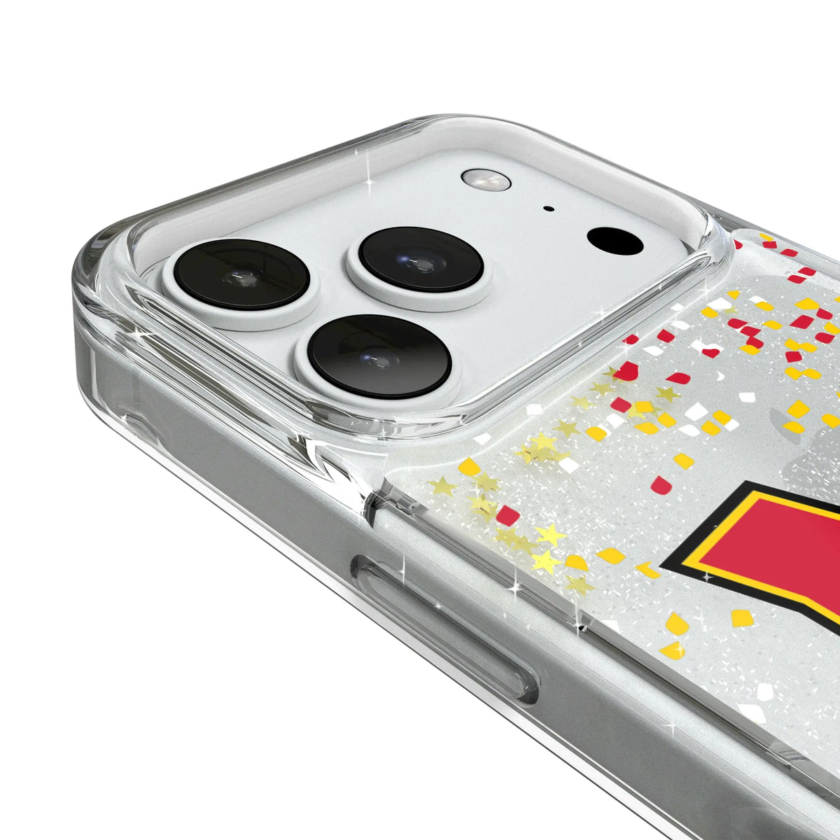 University of Maryland Terrapins Confetti iPhone Glitter Phone Case for Apple iPhone - Detail#Device_iPhone 18 Pro