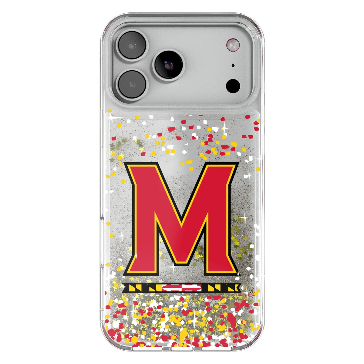 University of Maryland Terrapins Confetti Glitter Phone Case for Apple iPhone