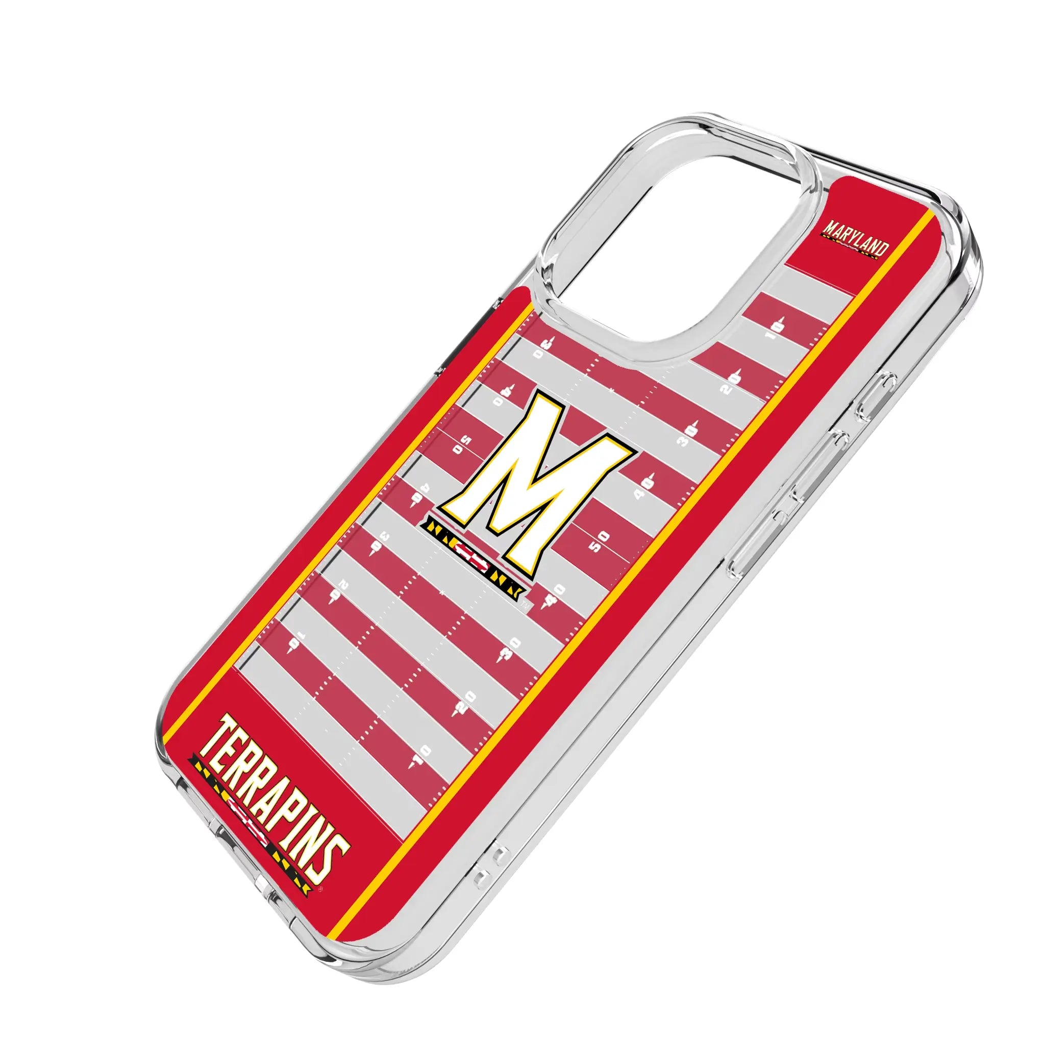 University of Maryland Terrapins Field iPhone Clear Phone Case for Apple iPhone - Isometric View