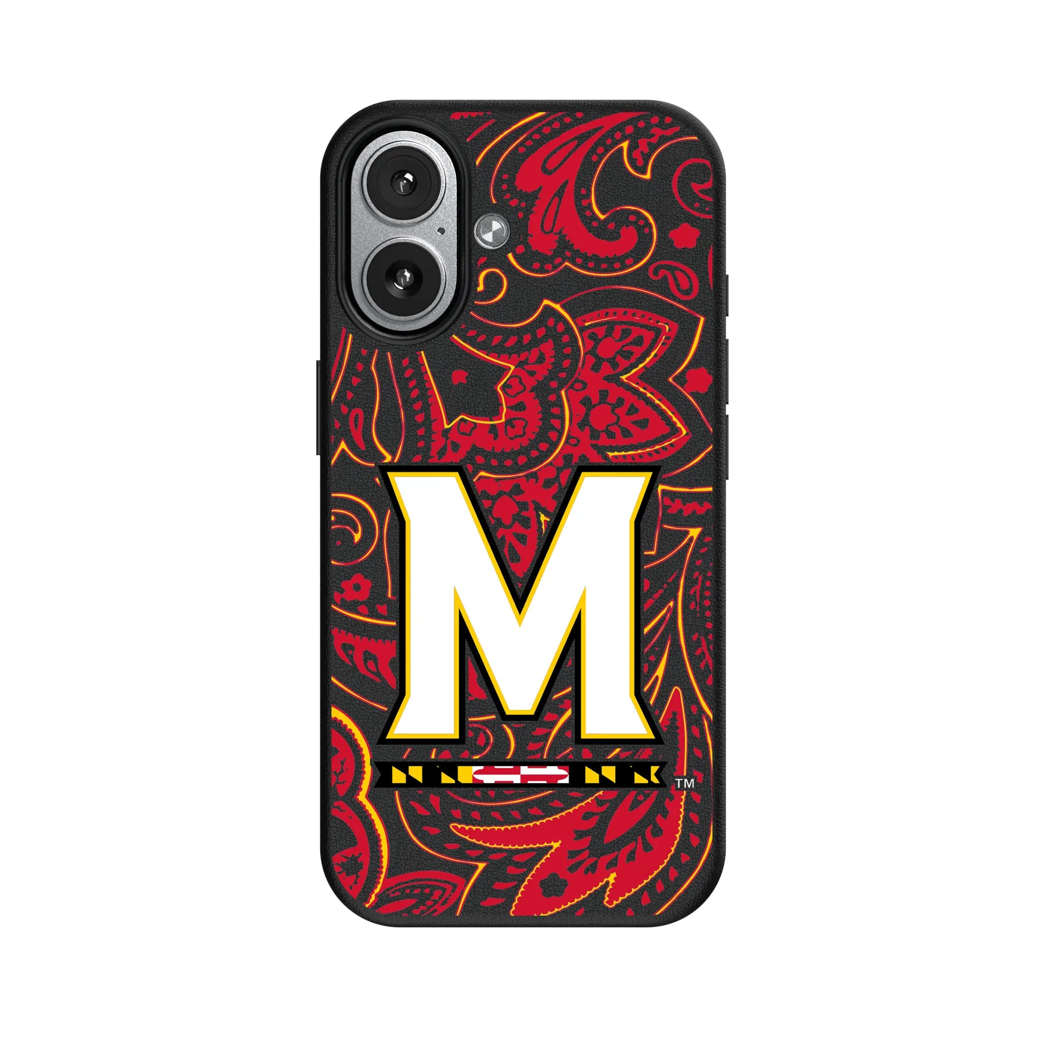 University of Maryland Terrapins Paisley iPhone MagSafe Compatible Phone Case for Apple iPhone#Device_iPhone 17