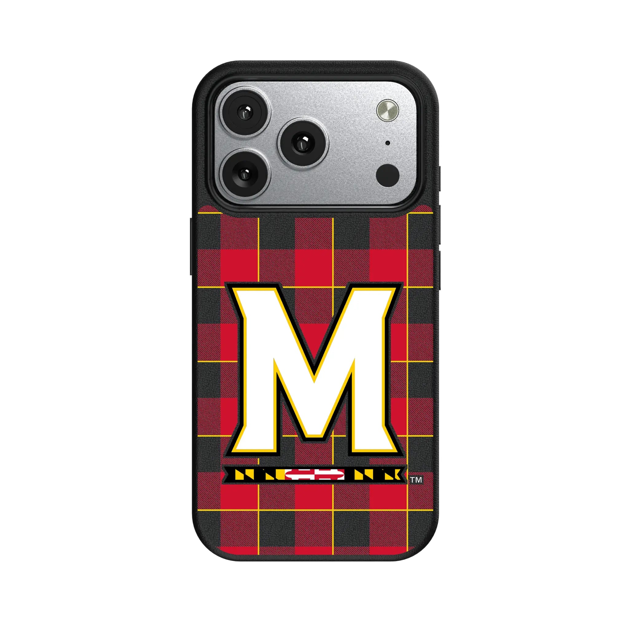 University of Maryland Terrapins Plaid iPhone MagSafe Compatible Phone Case for Apple iPhone#Device_iPhone 17 Pro