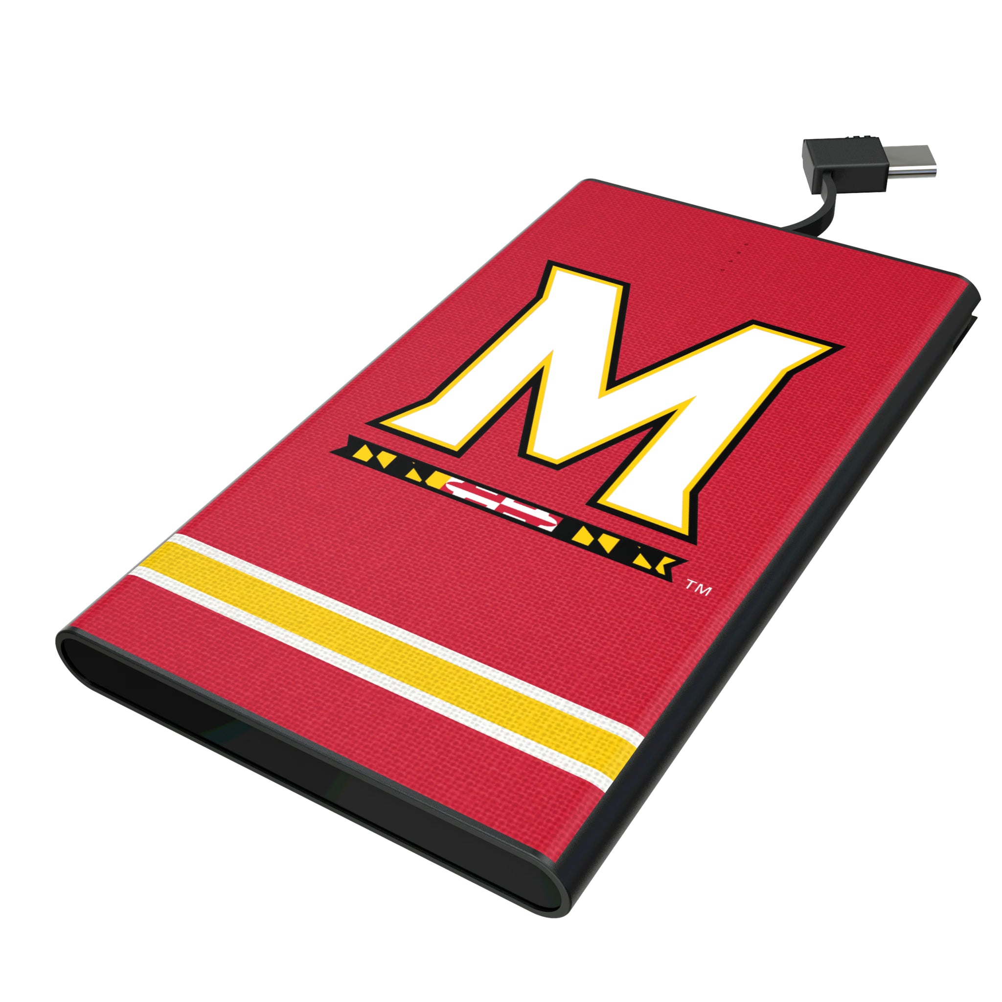 University of Maryland Terrapins Stripe 5000mAh Flat Powerbank