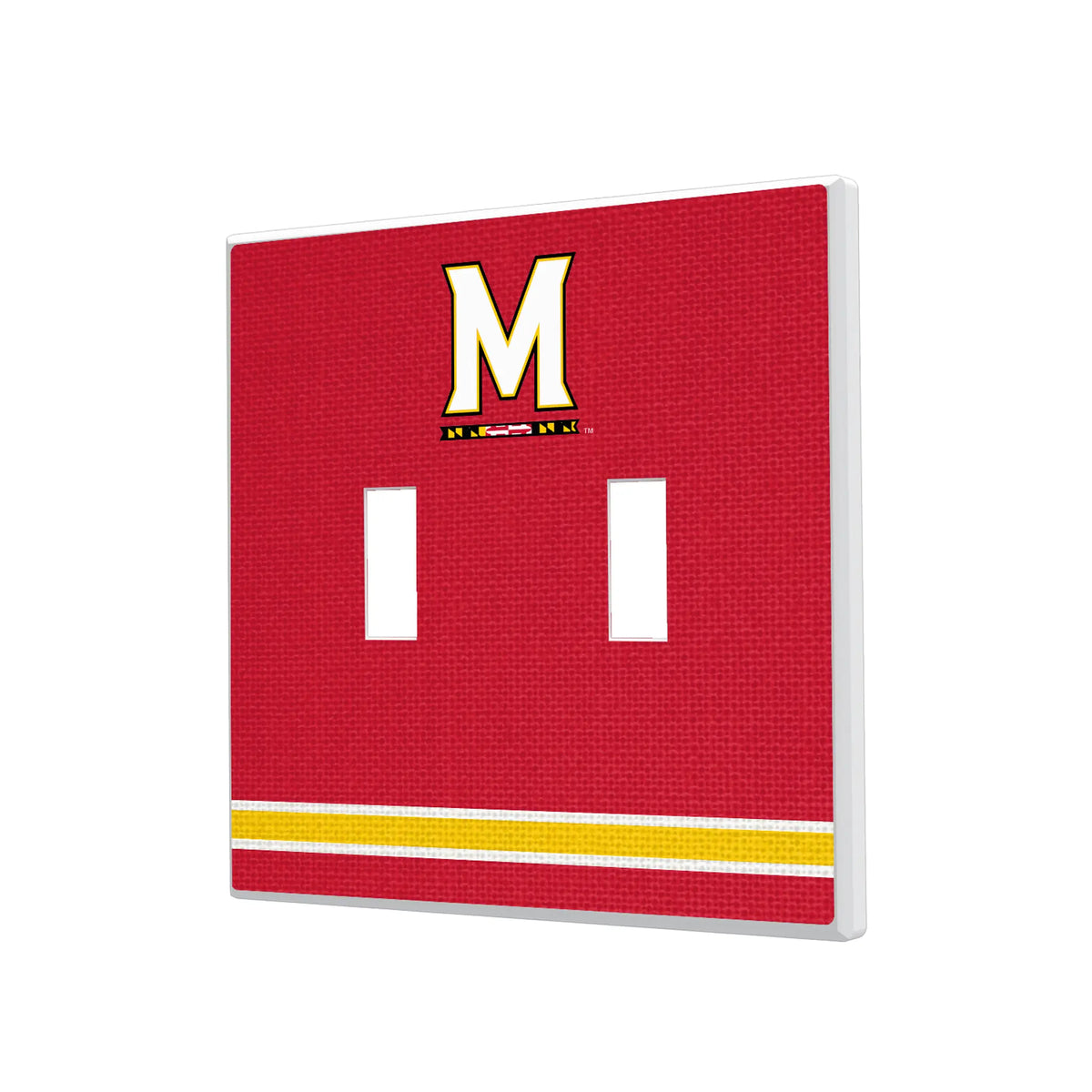 University of Maryland Terrapins Stripe Hidden-Screw Light Switch Plate#Style_Double Toggle