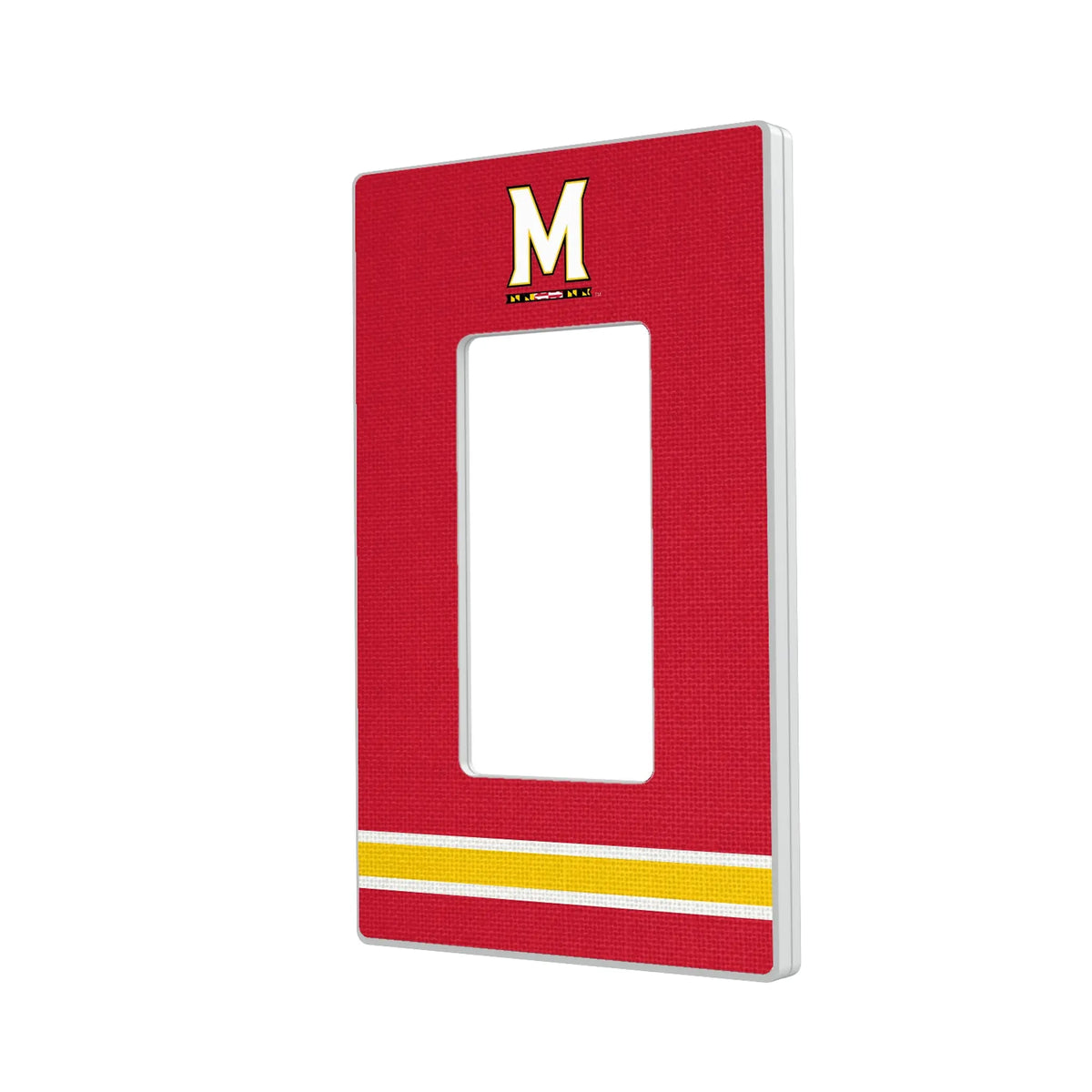 University of Maryland Terrapins Stripe Hidden-Screw Light Switch Plate#Style_Single Rocker