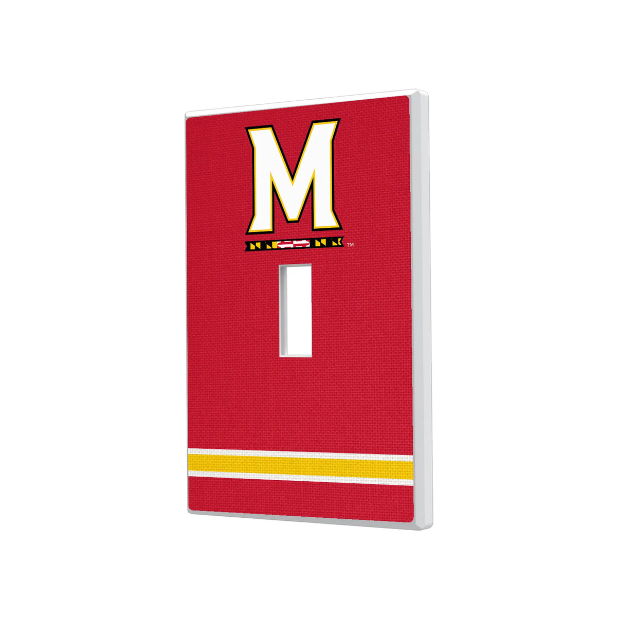 University of Maryland Terrapins Stripe Hidden-Screw Light Switch Plate#Style_Single Toggle