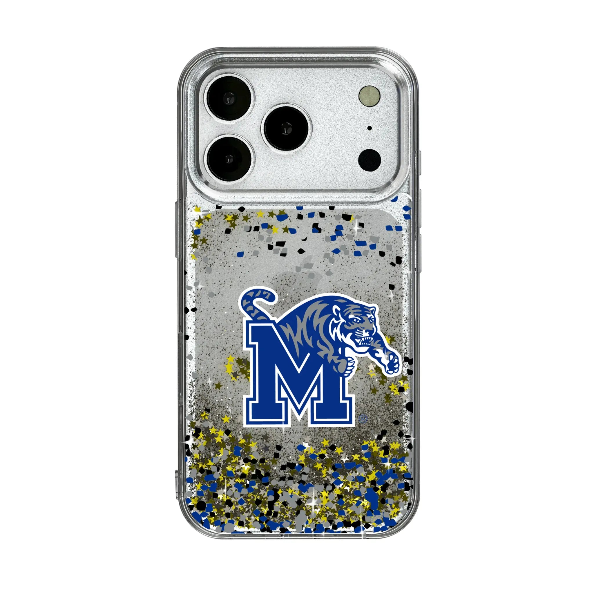 University of Memphis Tigers Confetti iPhone Glitter Phone Case for Apple iPhone