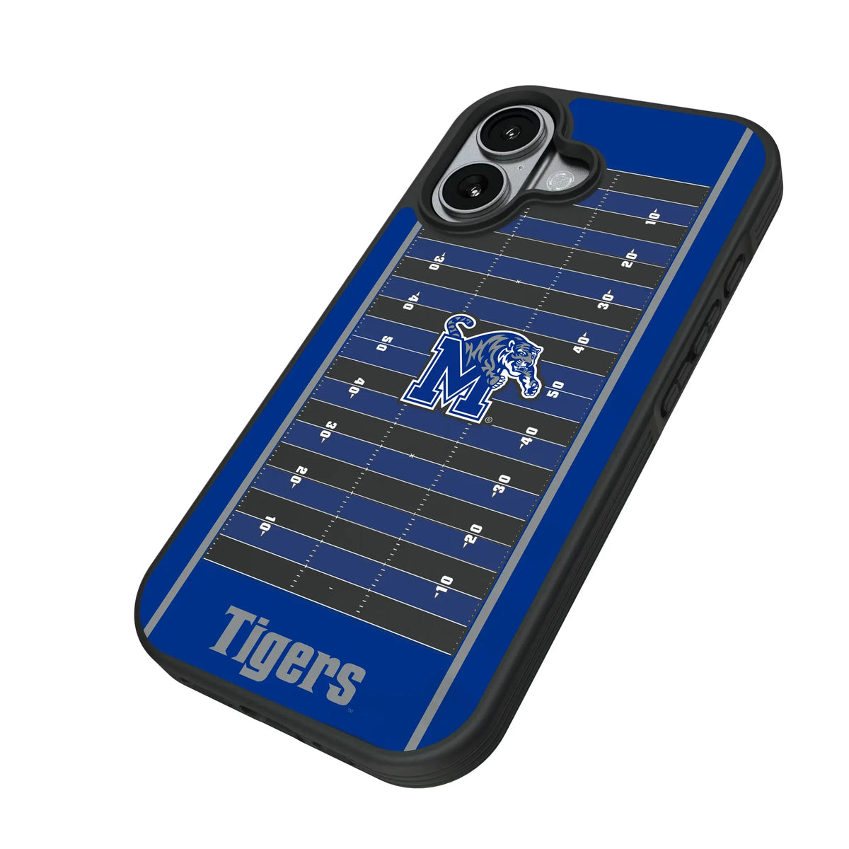 University of Memphis Tigers Field iPhone Bump Phone Case for Apple iPhone - Isometric View#Device_iPhone 17