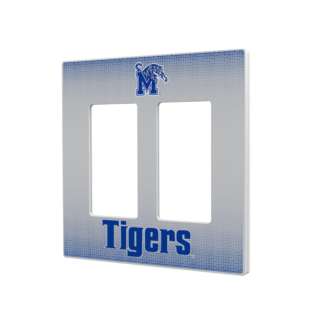 University of Memphis Tigers Linen Hidden-Screw Light Switch Plate#Style_Double Rocker