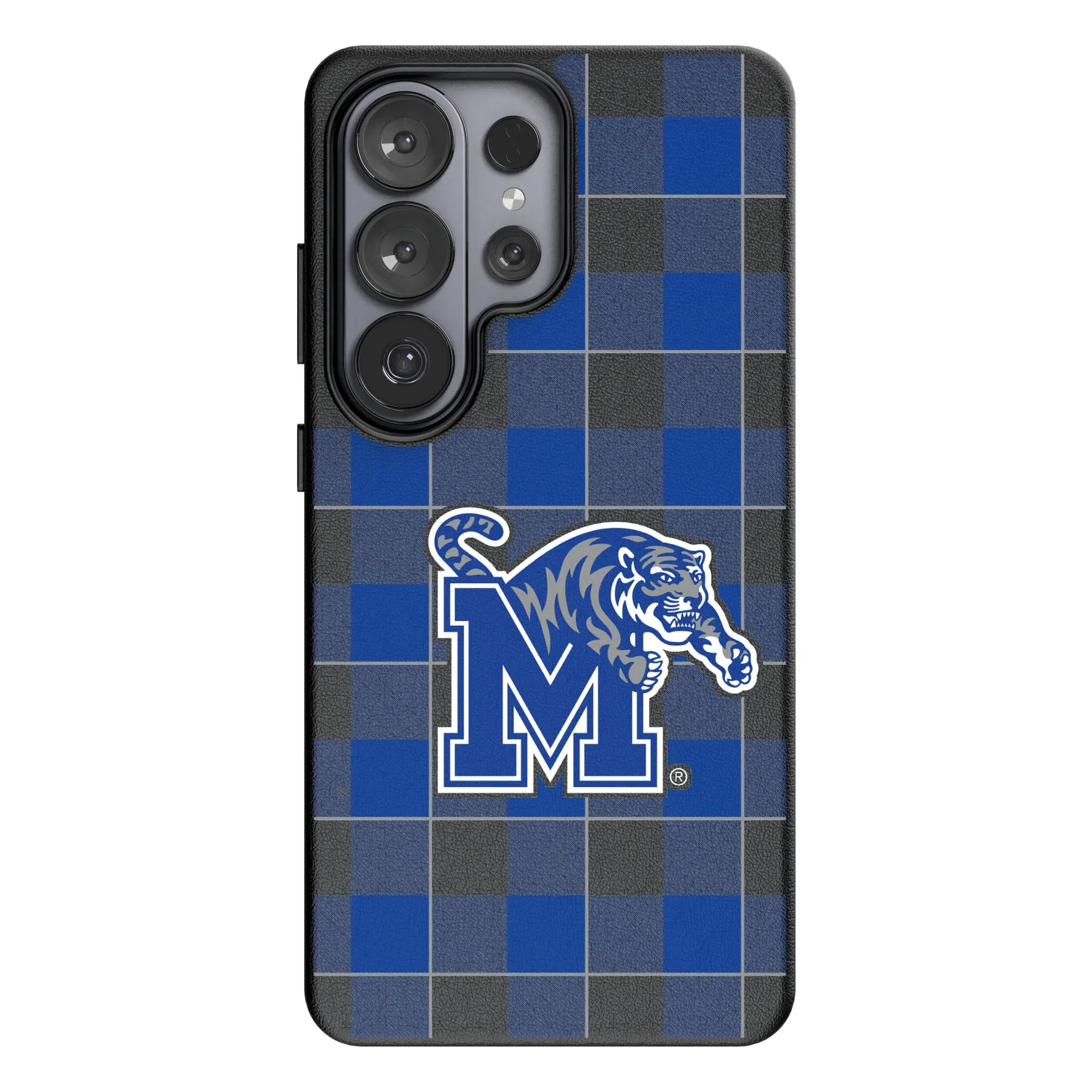 University of Memphis Tigers Plaid Galaxy MagSafe Compatible Phone Case for Samsung Galaxy#Device_Galaxy S26 Ultra
