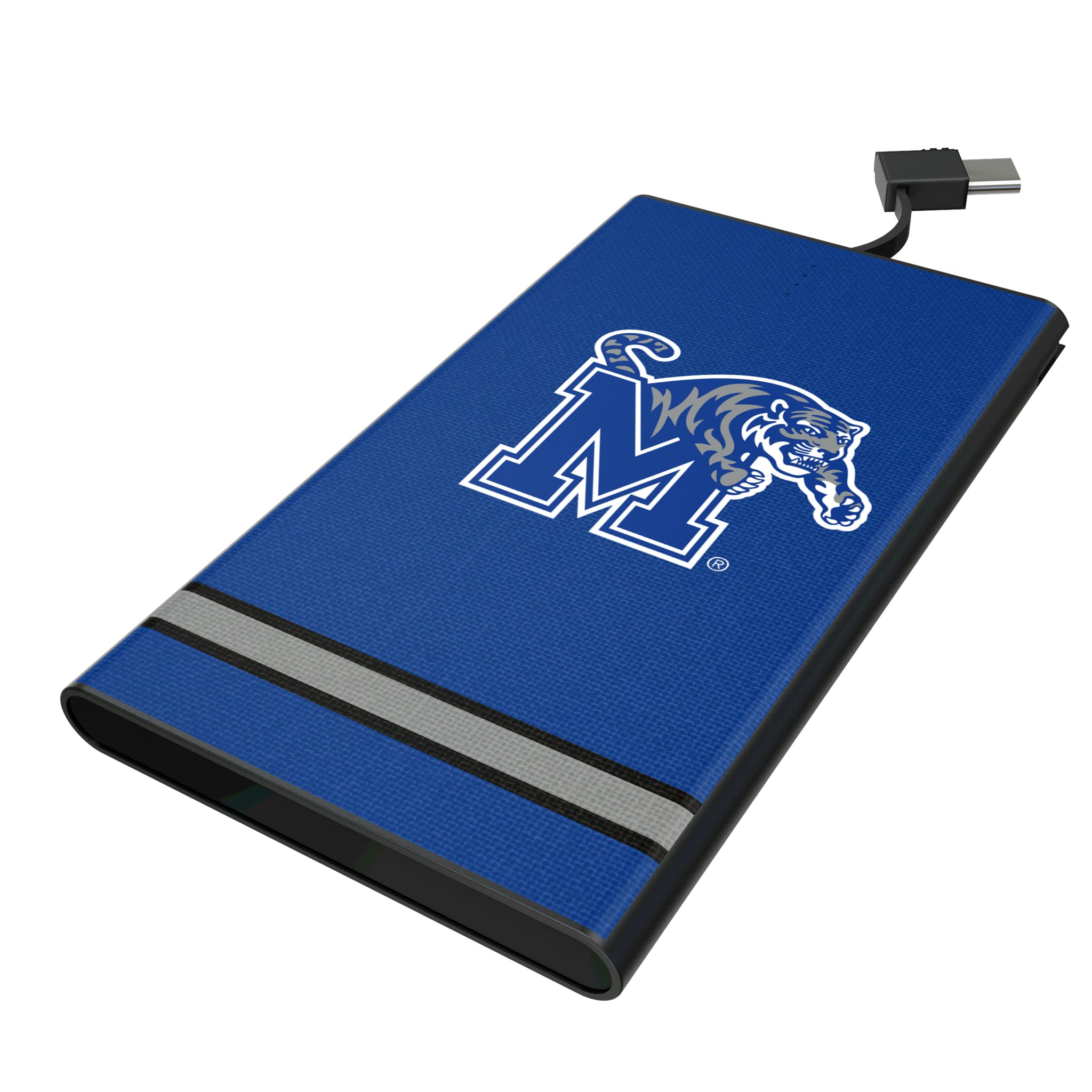 University of Memphis Tigers Stripe 5000mAh Flat Powerbank