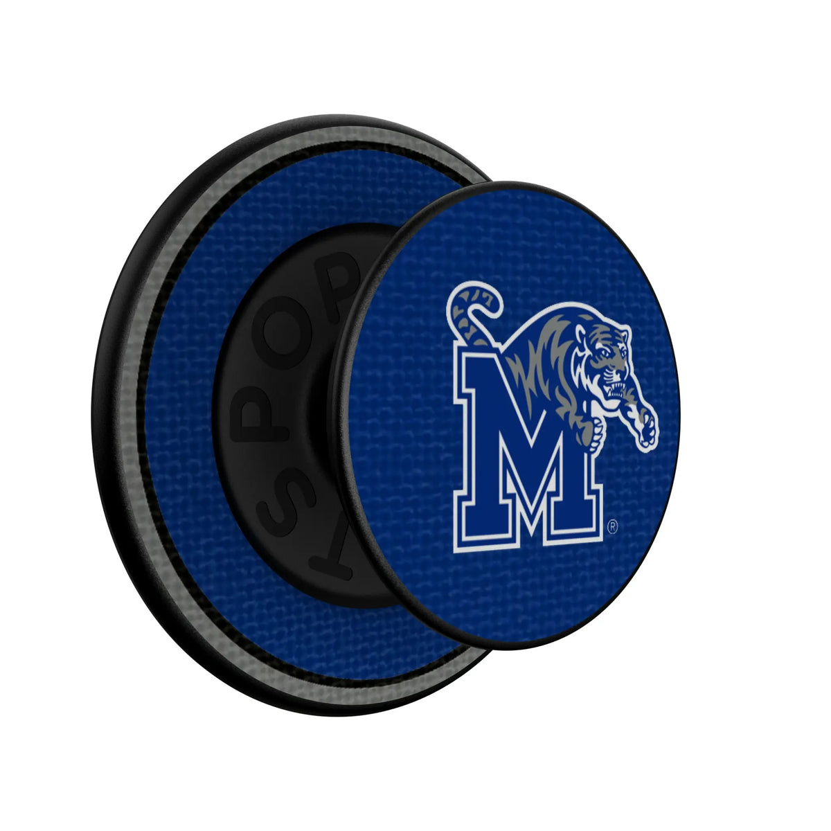 University of Memphis Tigers Stripe Popsockets Round Magnetic - Isometric View