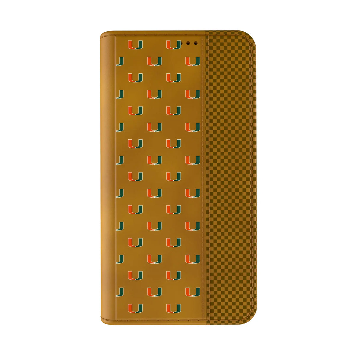 University of Miami Hurricanes Fashion Pattern iPhone Folio Phone Case for Apple iPhone